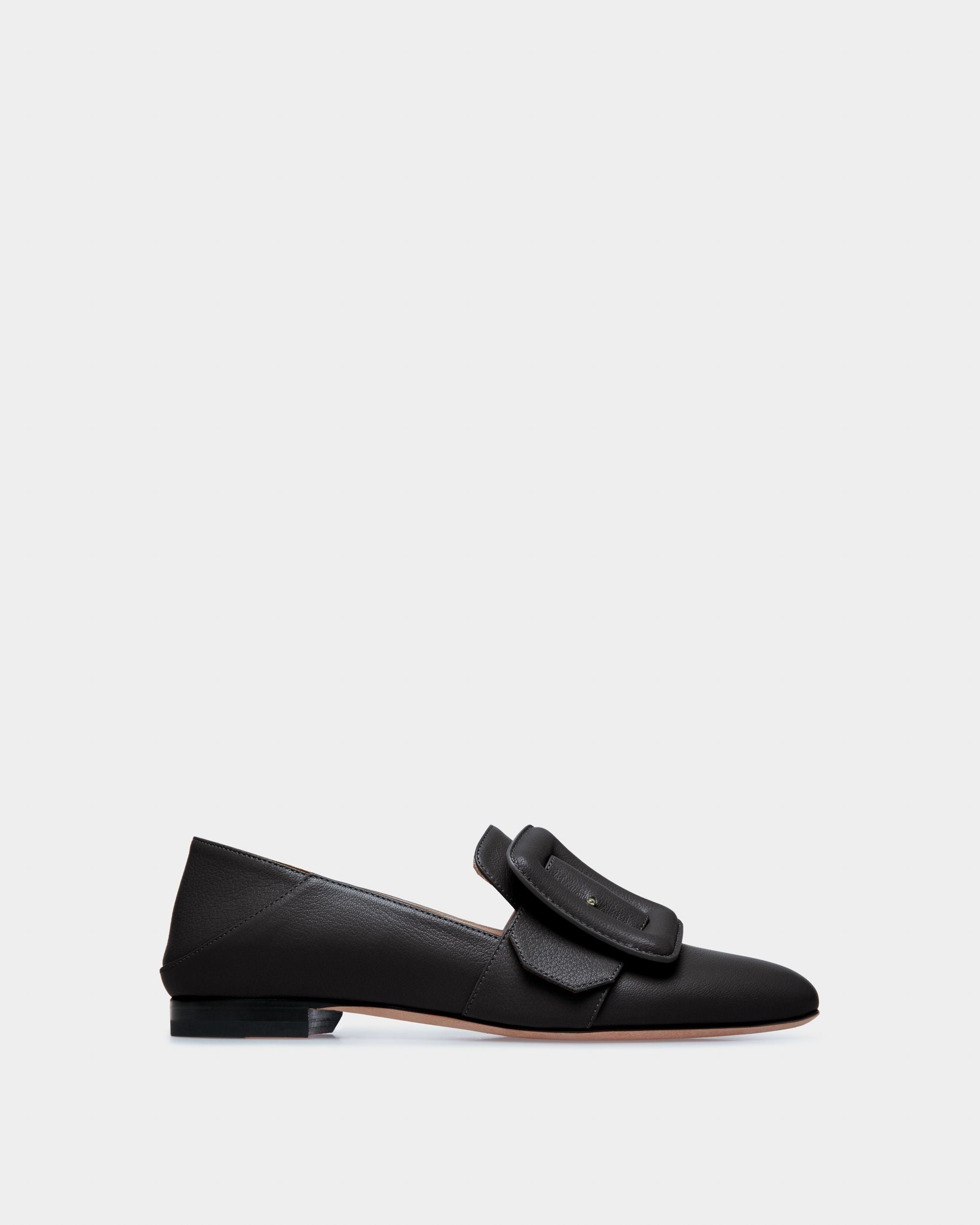 Scarpa Bassa Bell Du Jour In Pelle Granata Nera - Donna - Bally - 01