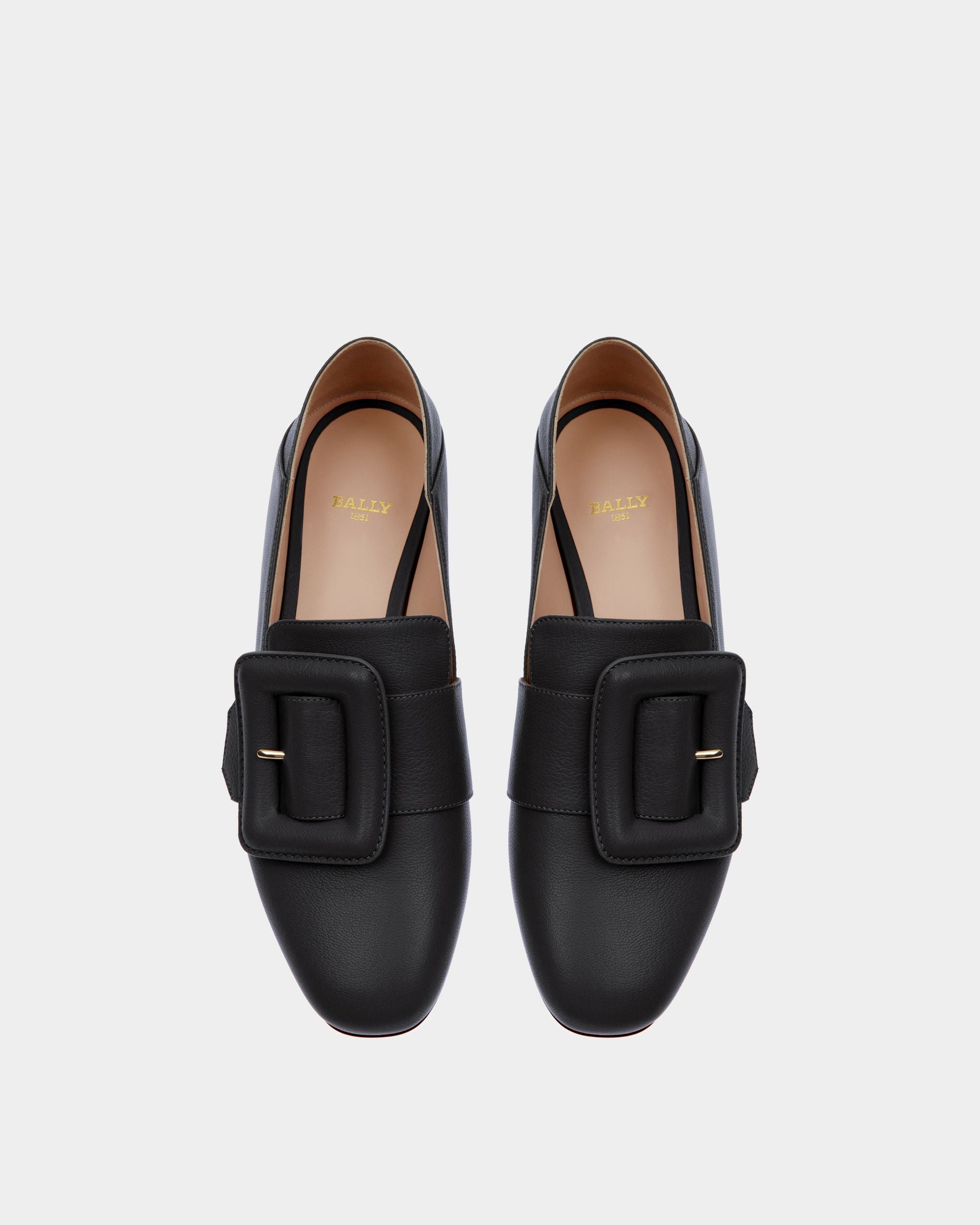 Scarpa Bassa Bell Du Jour In Pelle Granata Nera - Donna - Bally - 02