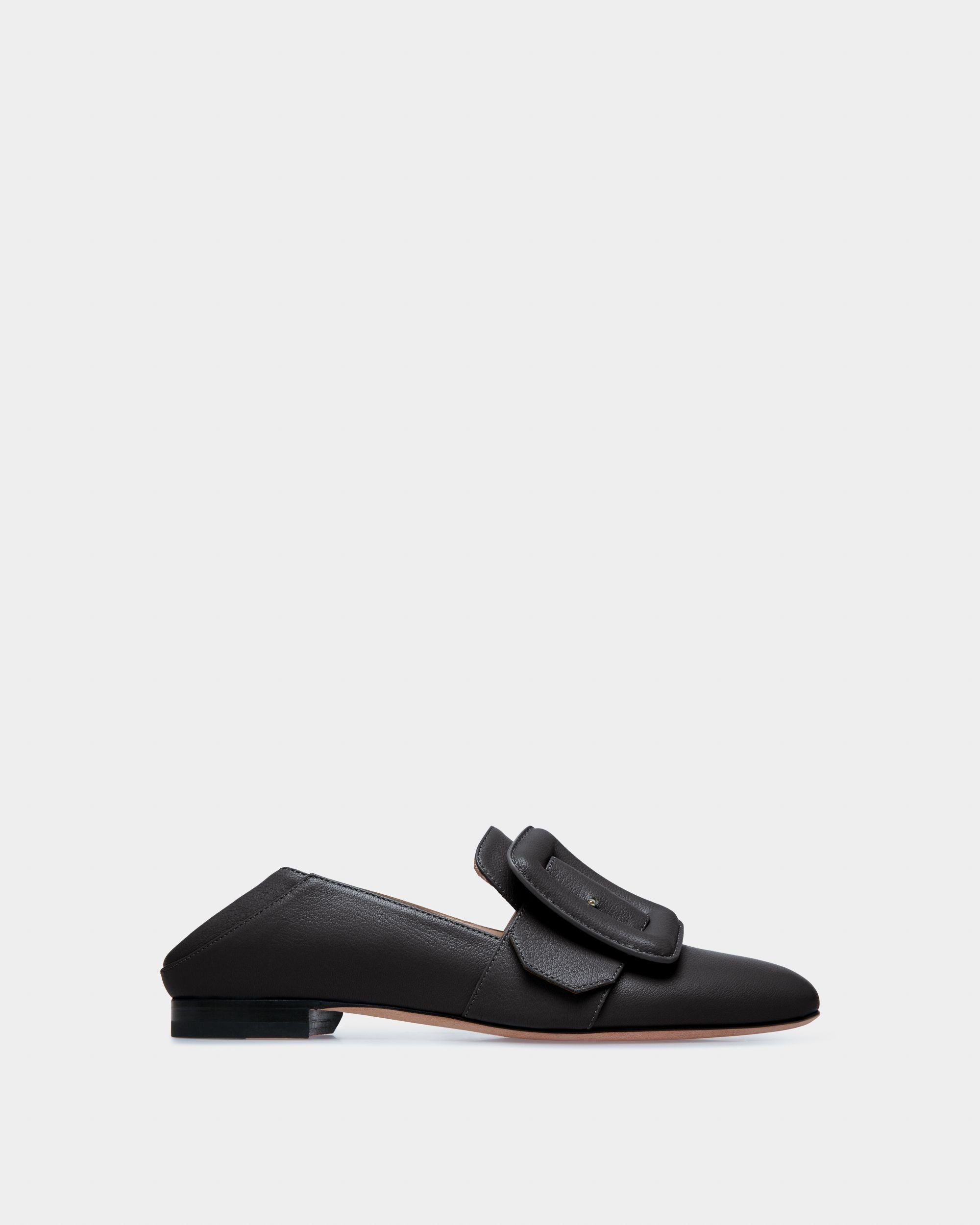 Scarpa Bassa Bell Du Jour In Pelle Granata Nera - Donna - Bally - 05