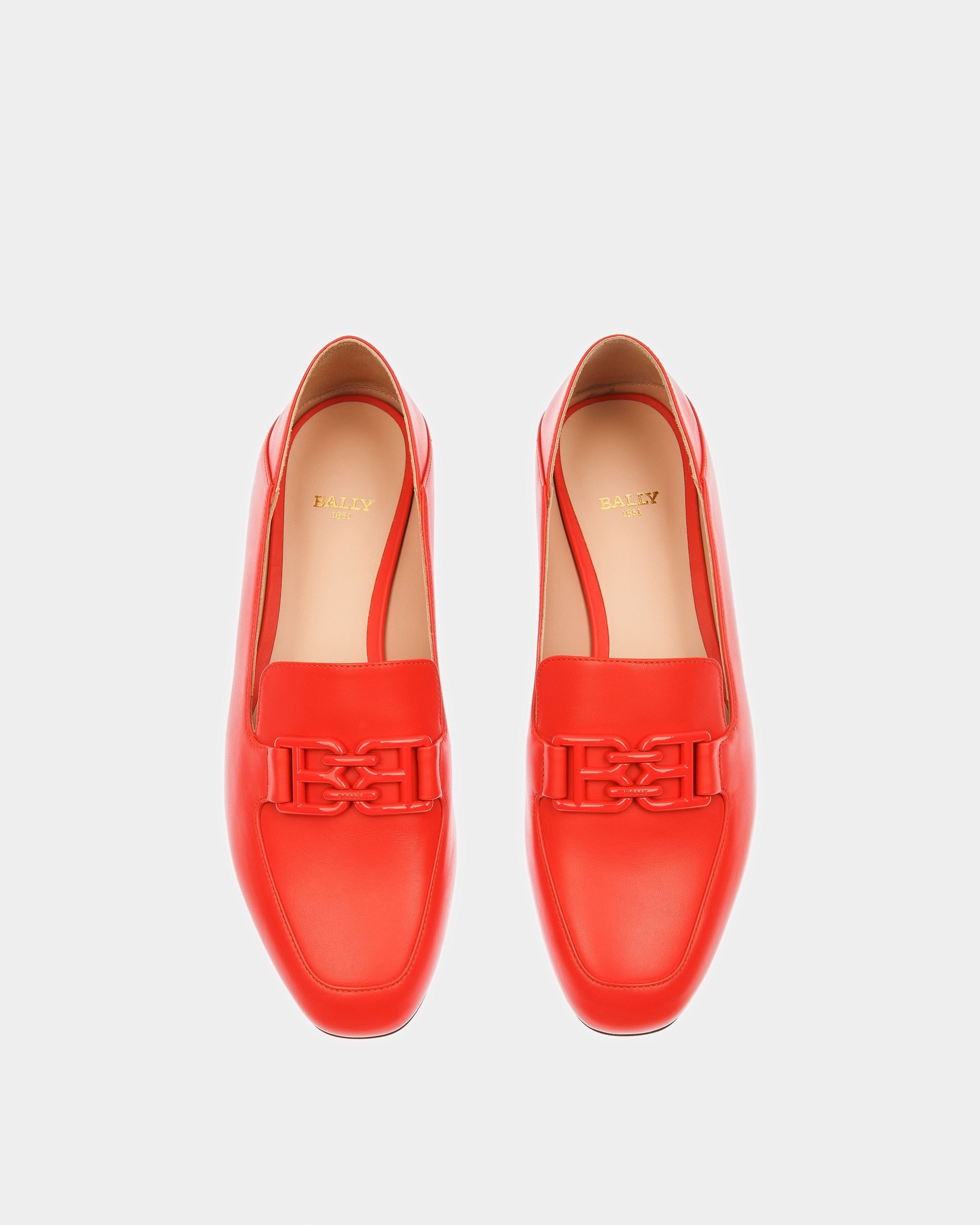 Ellah Slipper In Pelle Arancione - Donna - Bally - 02