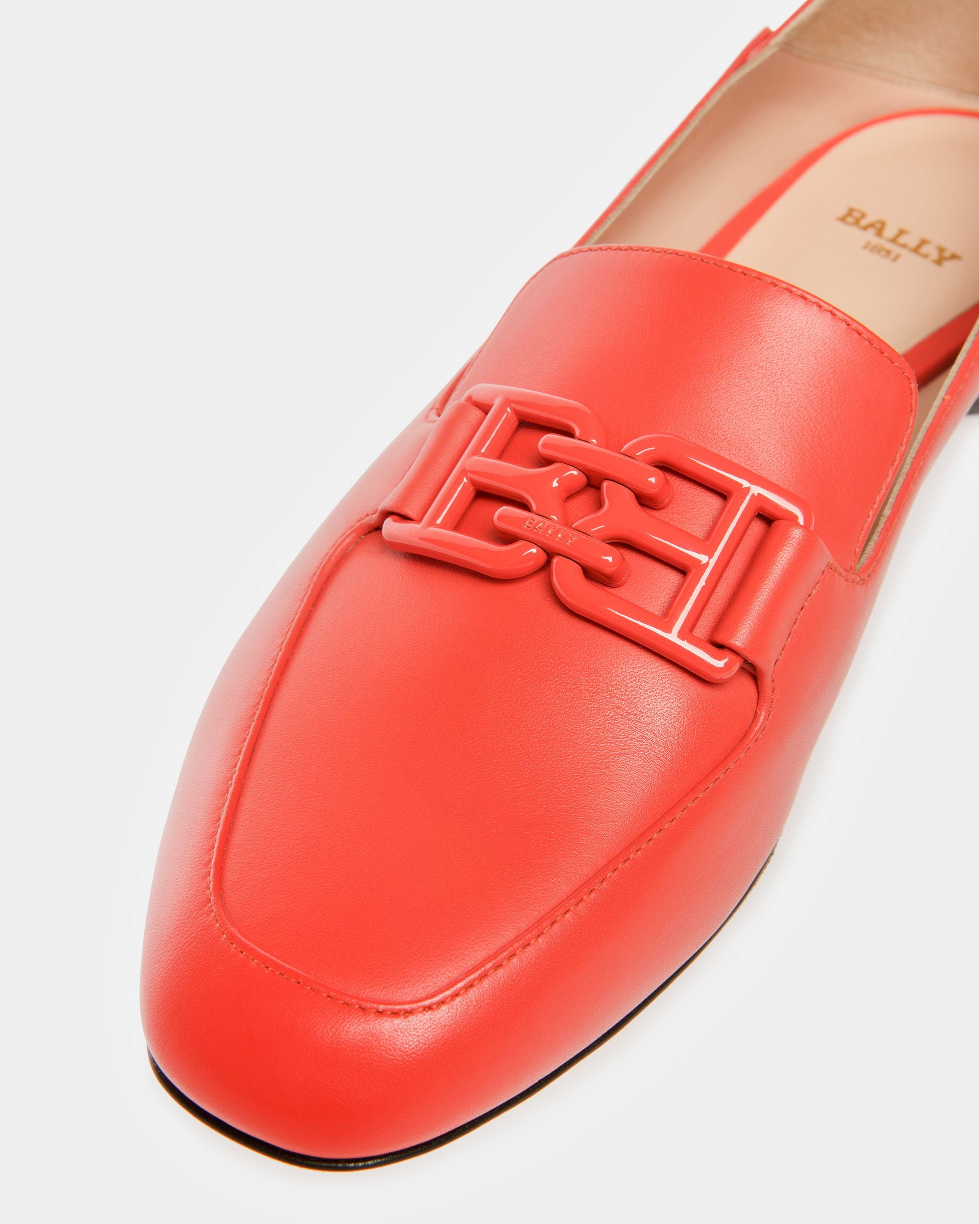 Ellah Slipper In Pelle Arancione - Donna - Bally - 04