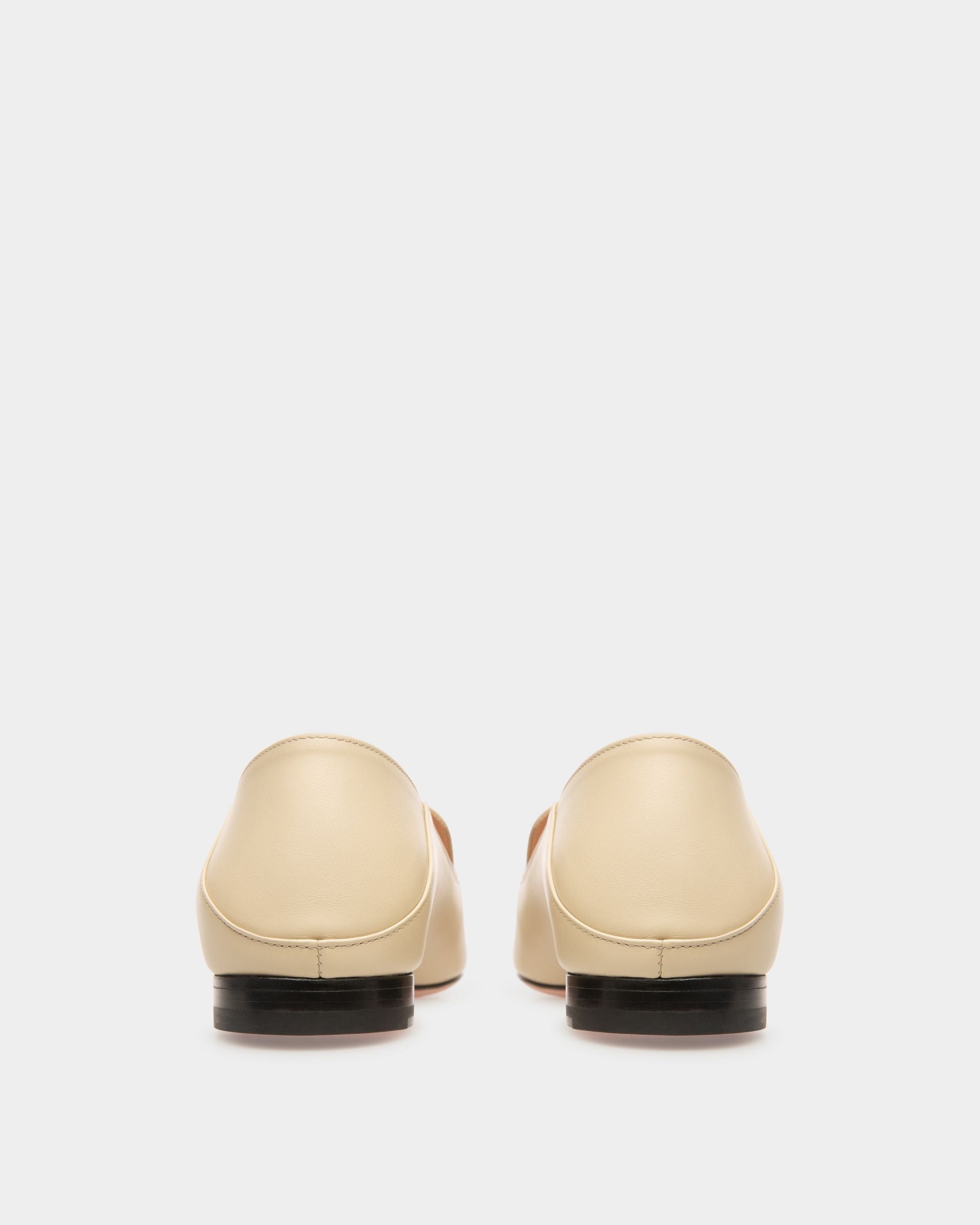 Ellah Flat Mocassini In Pelle Beige - Donna - Bally - 04