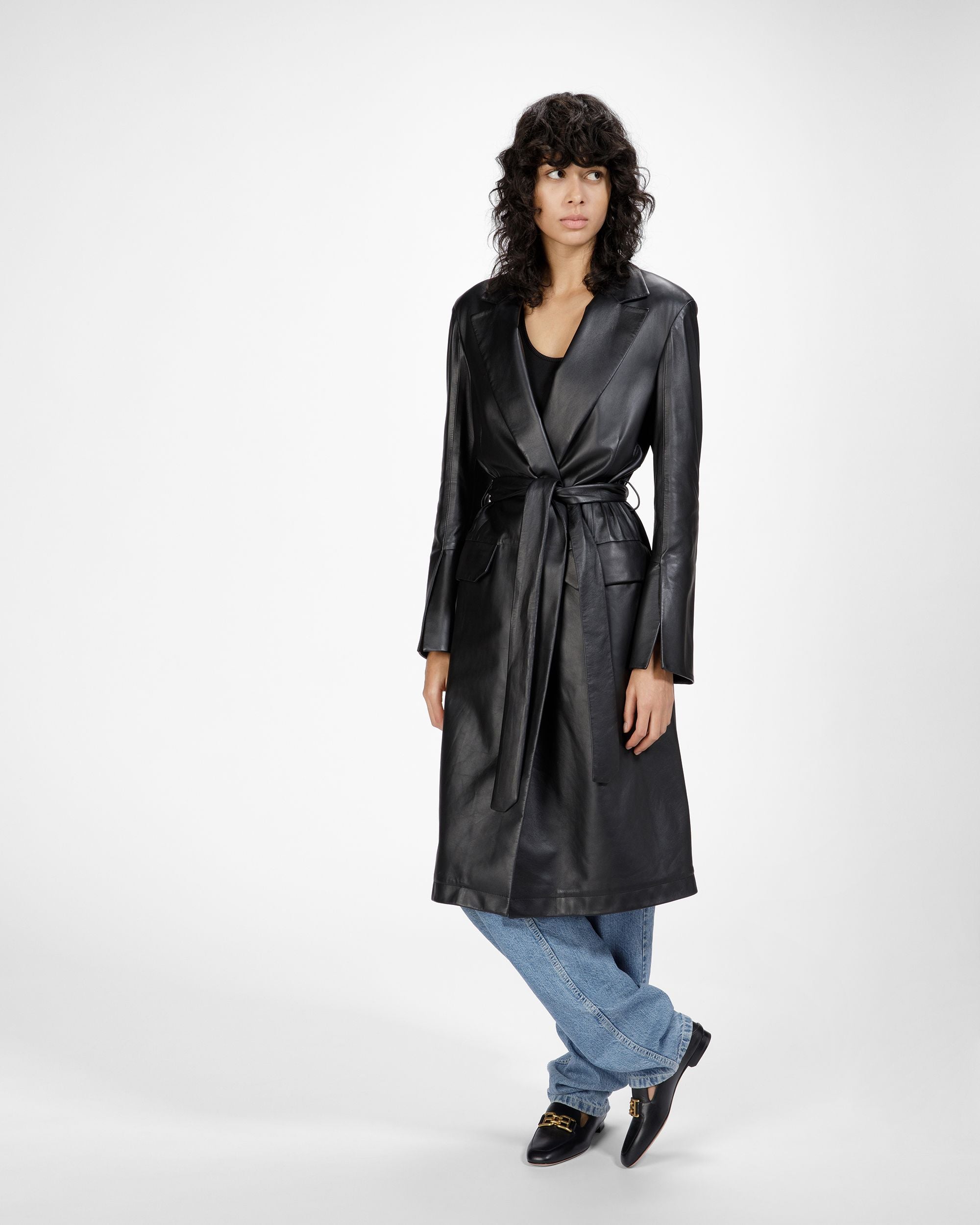 Ellah Flat Mocassini In Pelle Nera - Donna - Bally - 06