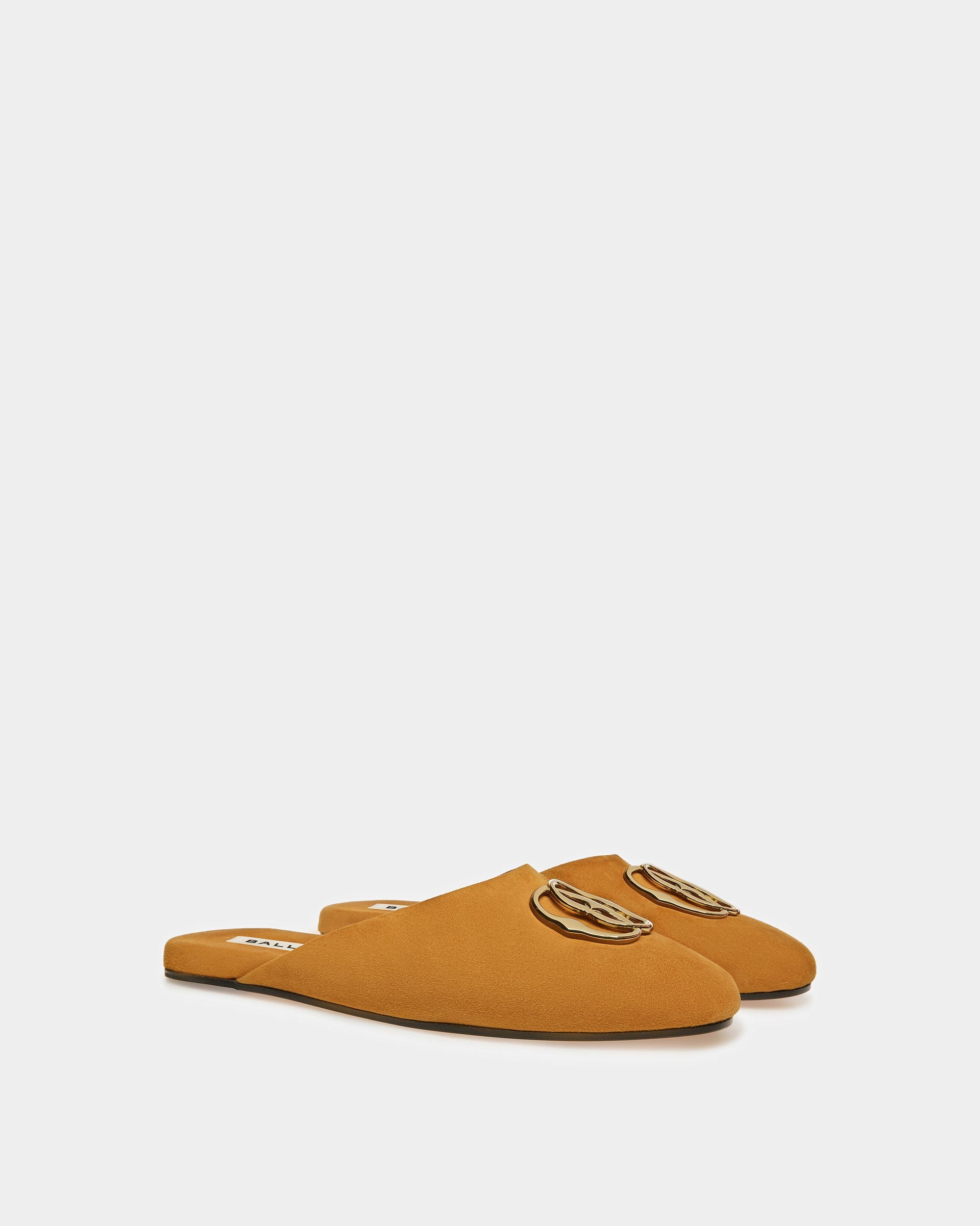 Slipper Emblem In Pelle Scamosciata - Donna - Bally - 03