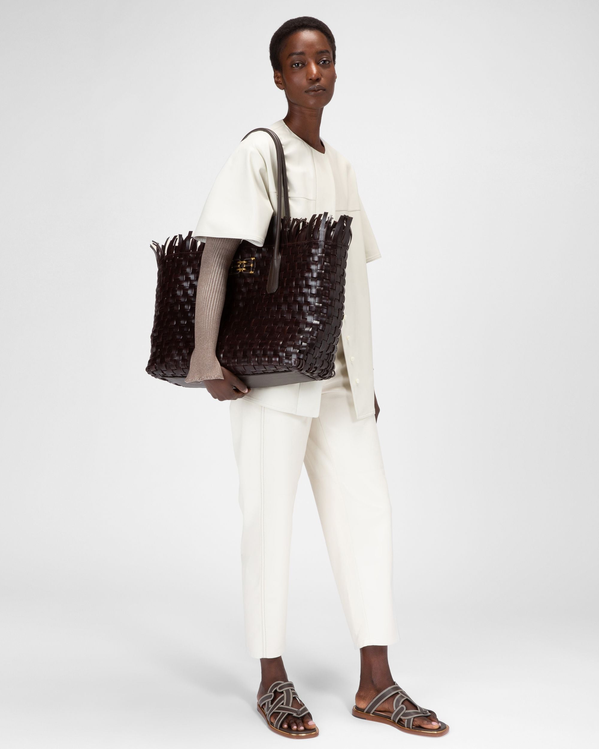 Glada Sandali Piatti In Pelle Marrone - Donna - Bally - 03