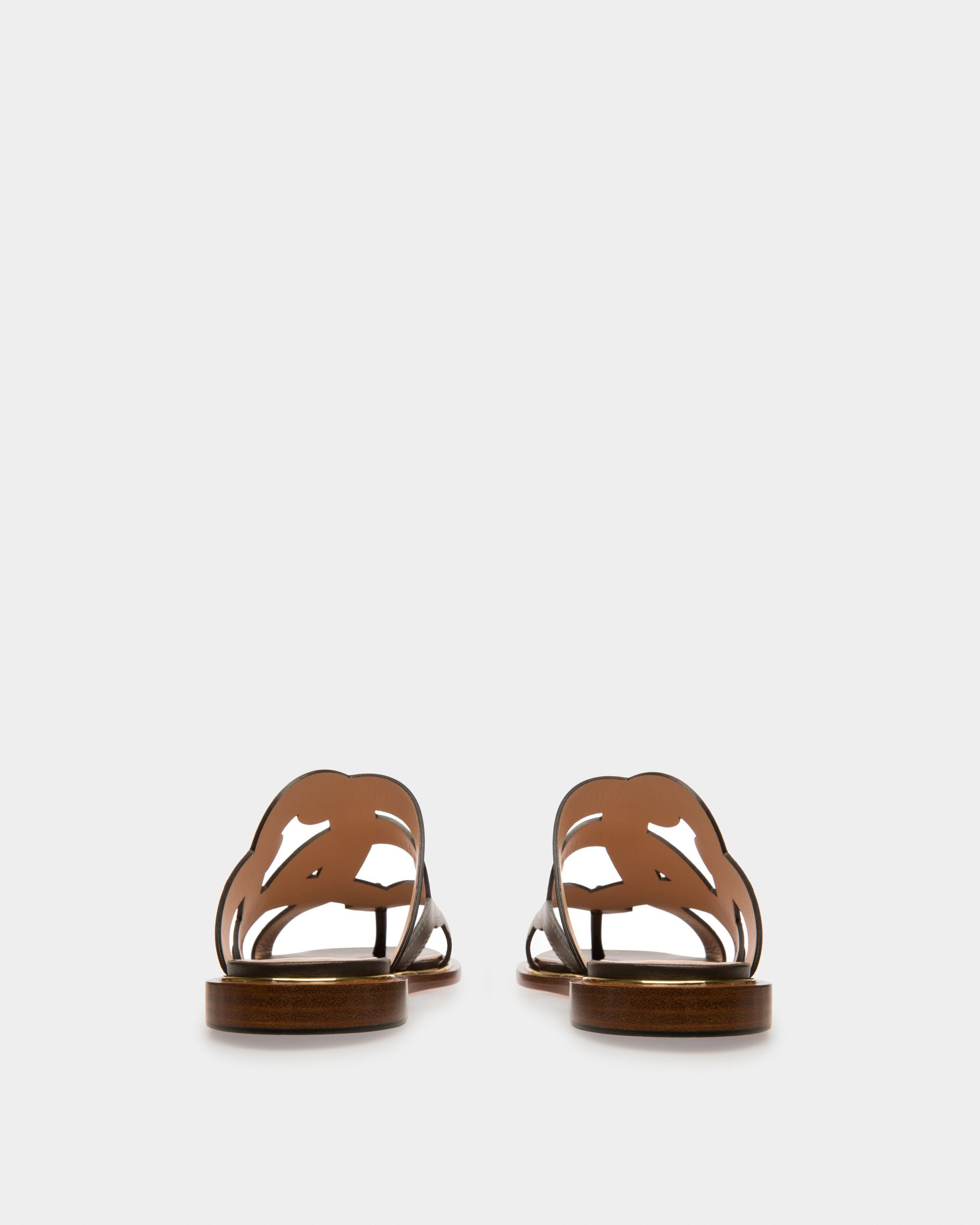 Glada Sandali Piatti In Pelle Marrone - Donna - Bally - 04