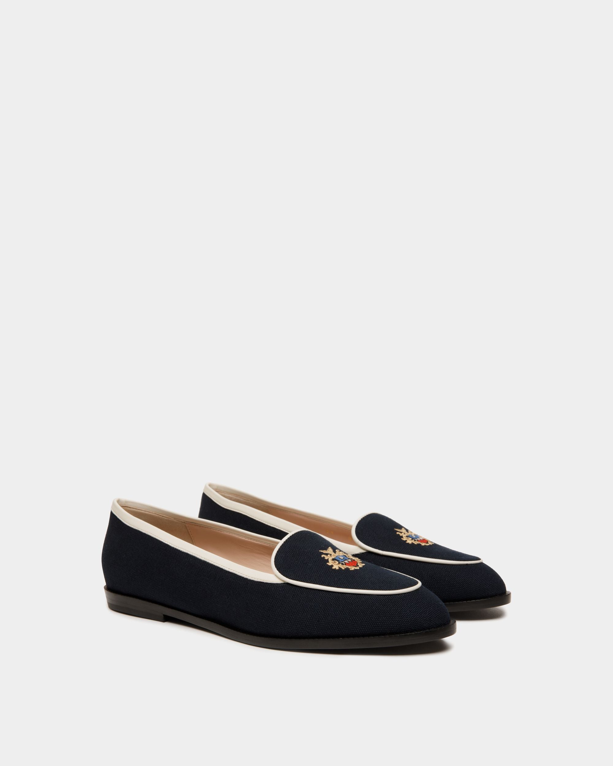 Ballerina Elite In Tessuto Navy Blue - Donna - Bally - 02