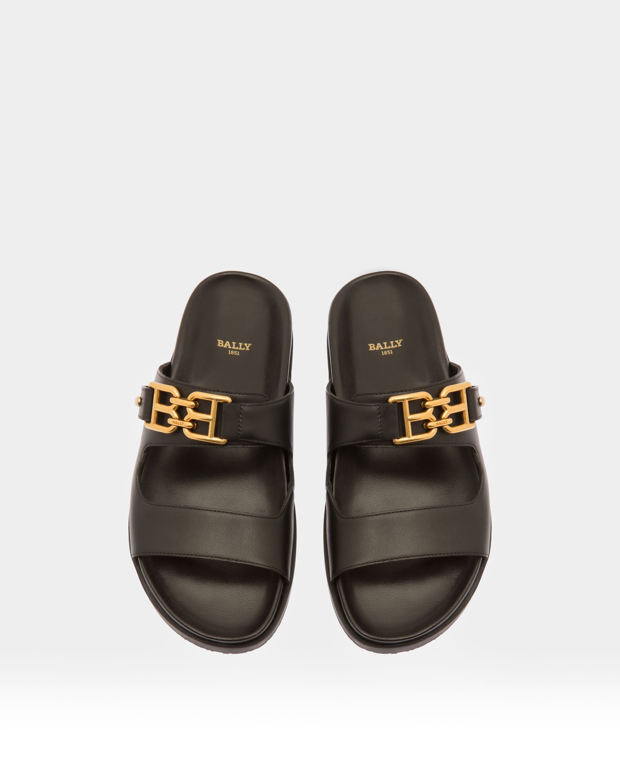 Emma Sandali In Pelle Nera - Donna - Bally - 02