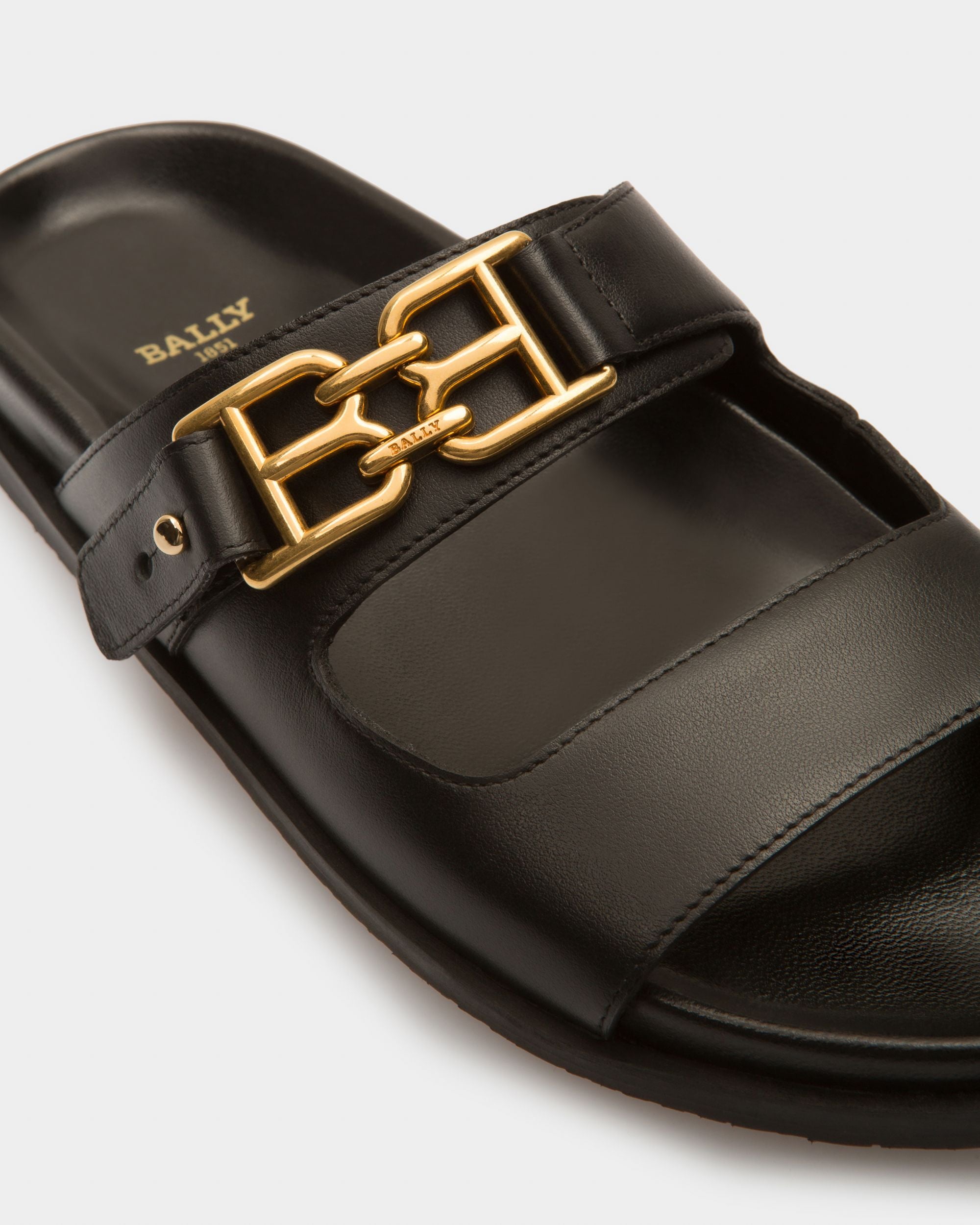 Emma Sandali In Pelle Nera - Donna - Bally - 06