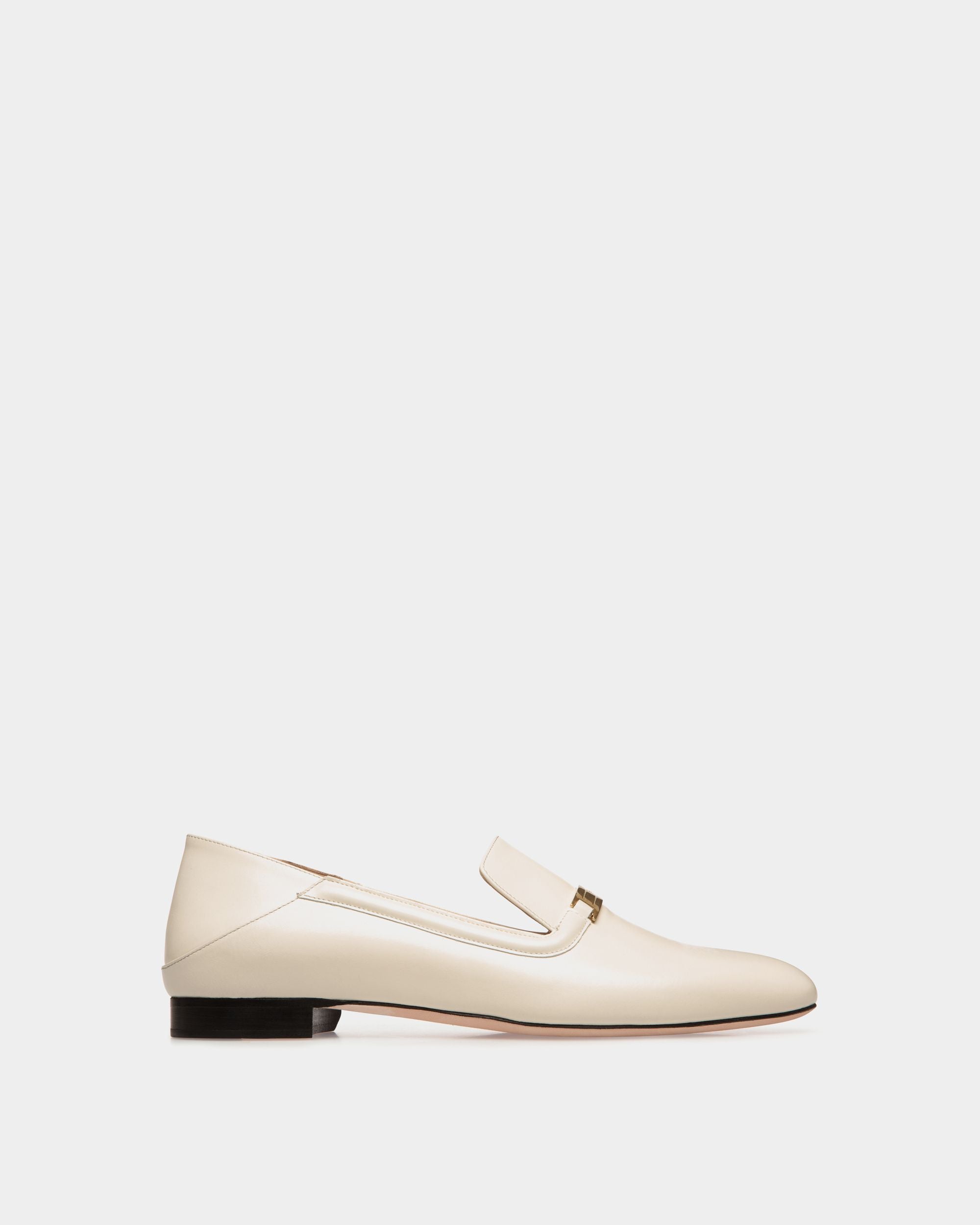 Scarpa Bassa Deco In Pelle Bianca - Donna - Bally - 01