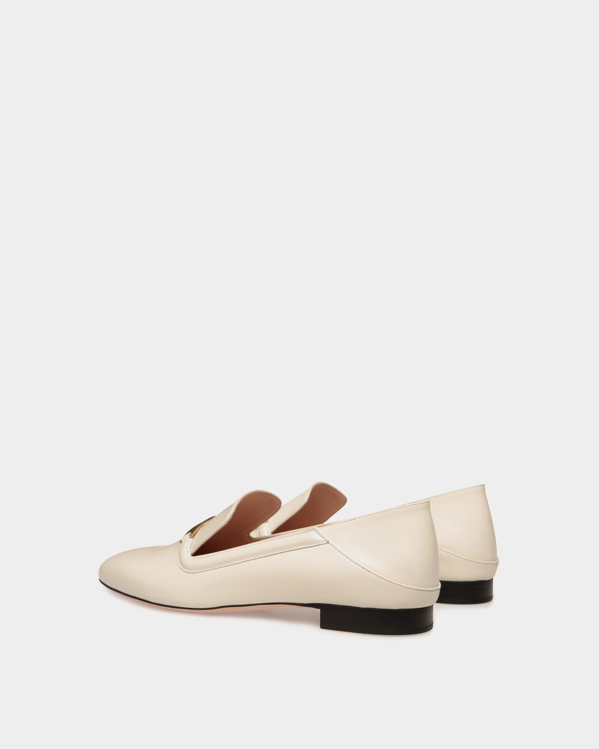 Scarpa Bassa Deco In Pelle Bianca - Donna - Bally - 04