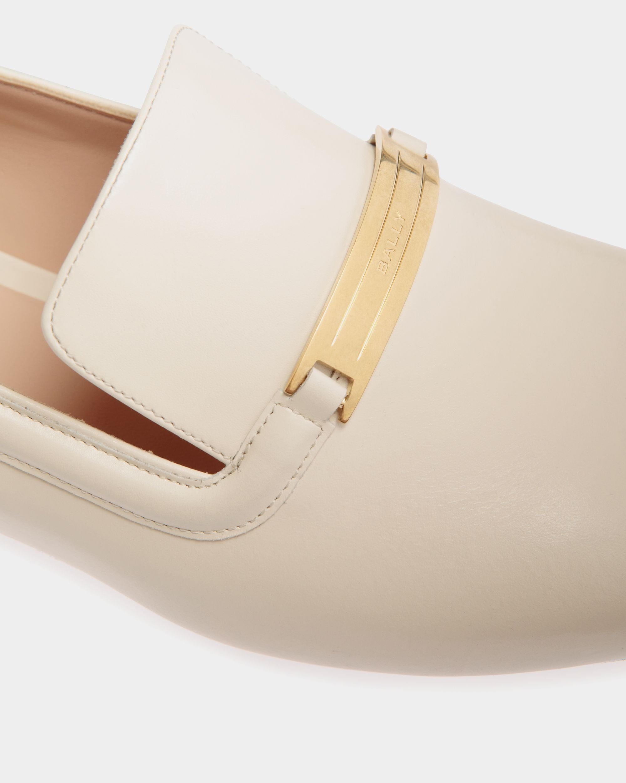 Scarpa Bassa Deco In Pelle Bianca - Donna - Bally - 06
