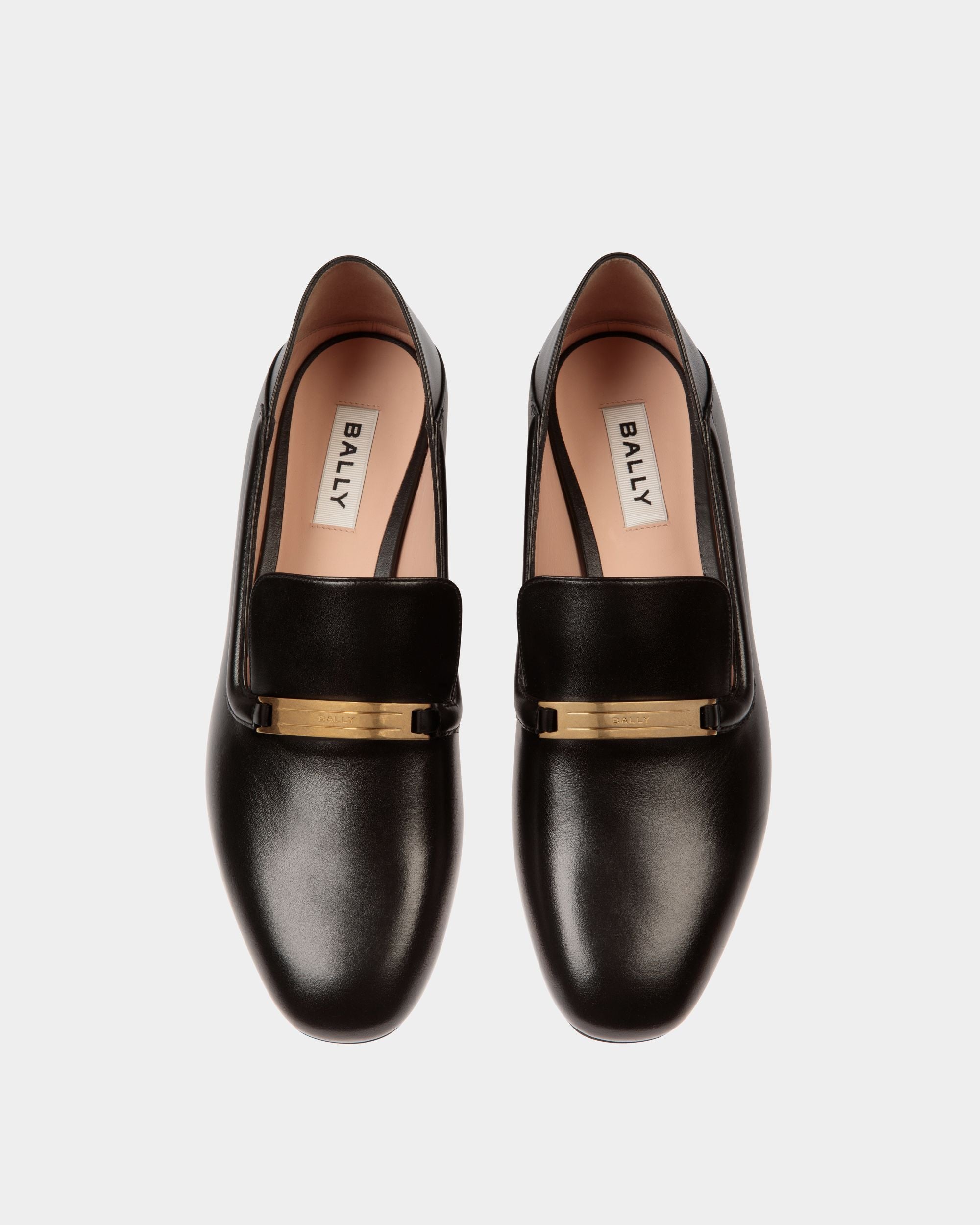 Slipper Deco In Pelle Nera - Donna - Bally - 04