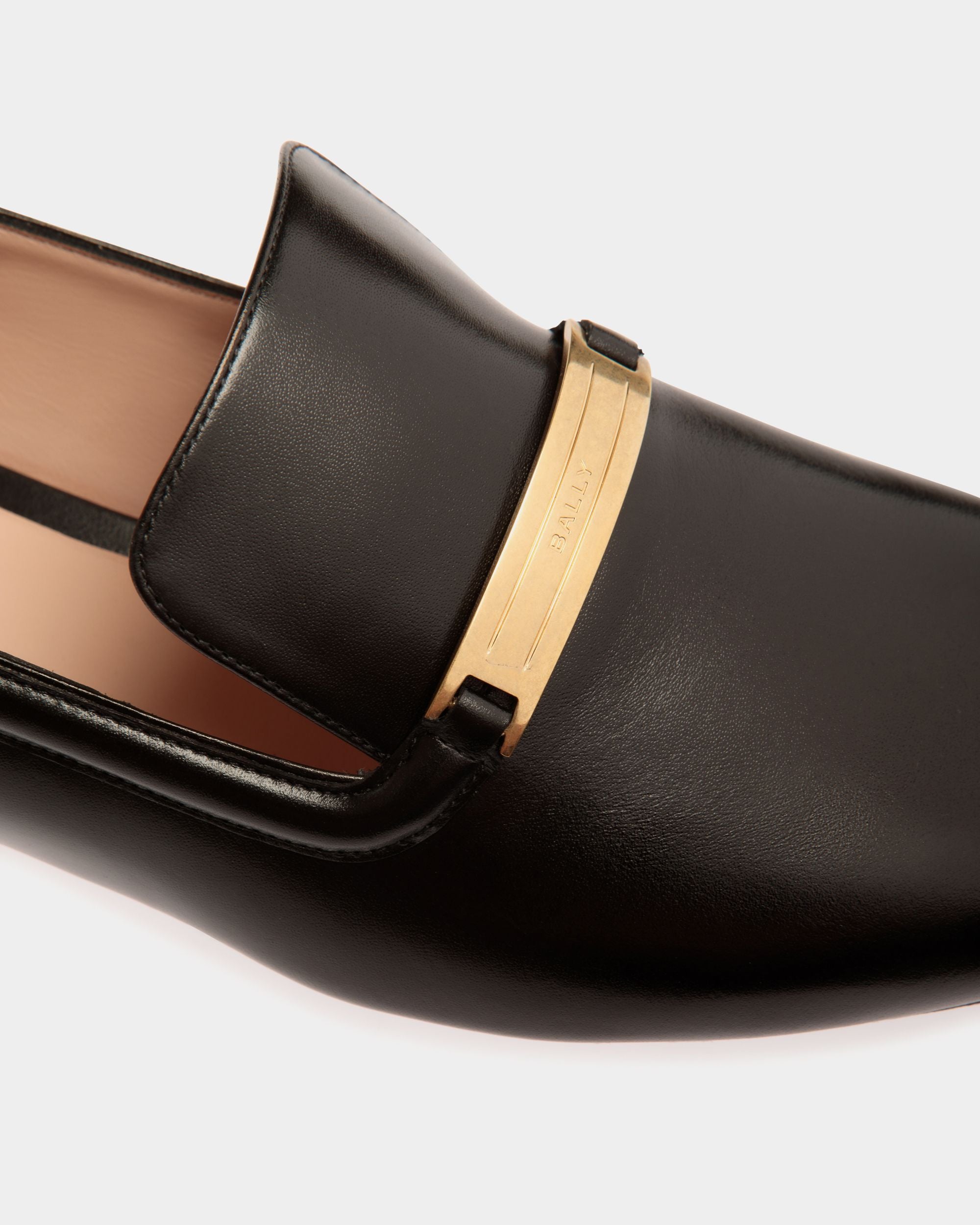 Slipper Deco In Pelle Nera - Donna - Bally - 05