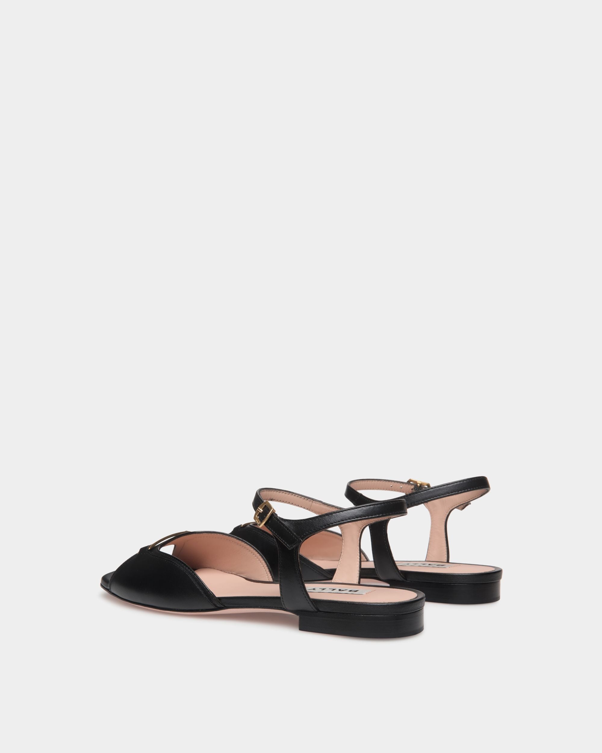 Sandalo Basso Deco In Pelle Nera - Donna - Bally - 04