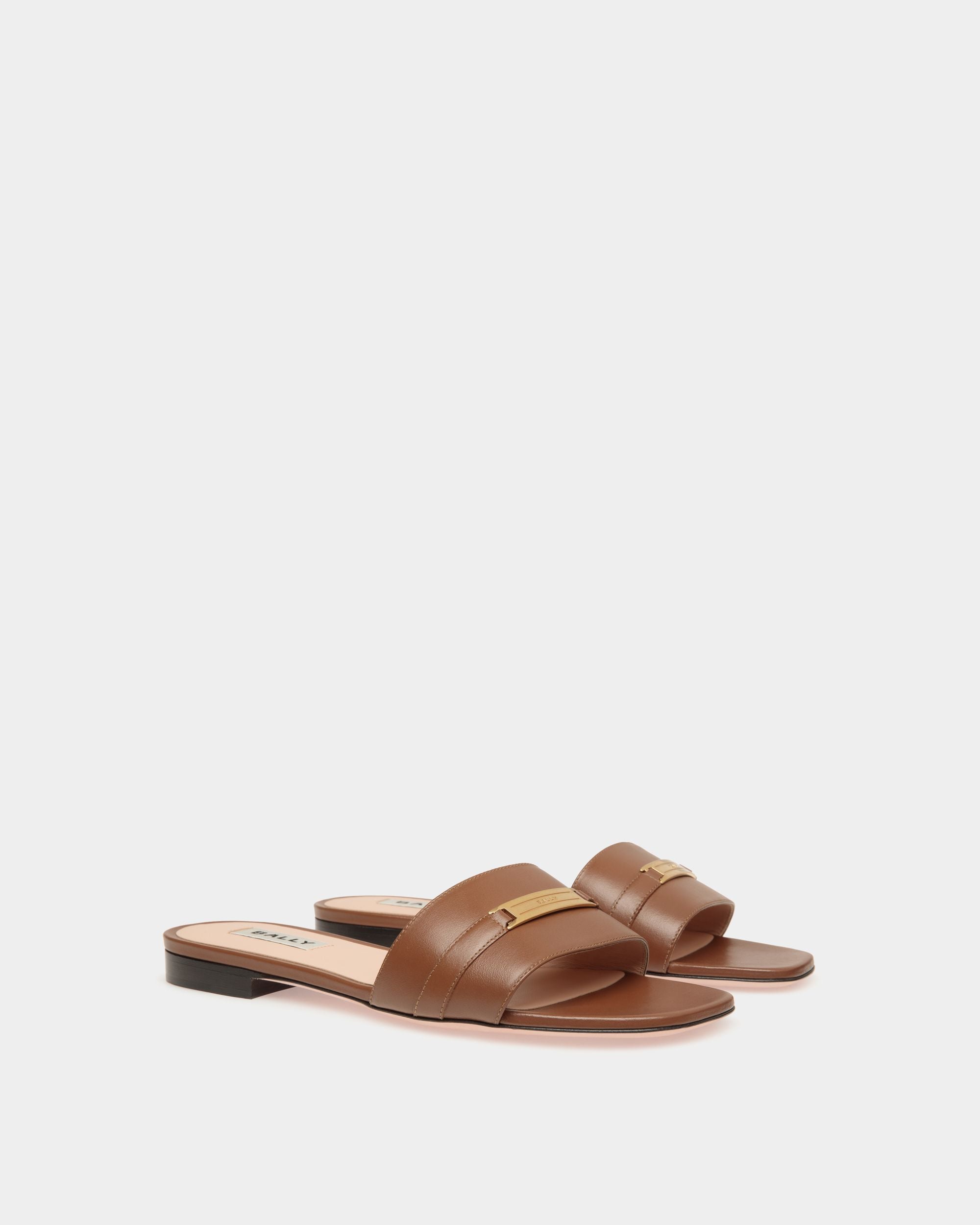 Sandalo Basso Deco In Pelle Marrone - Donna - Bally - 03