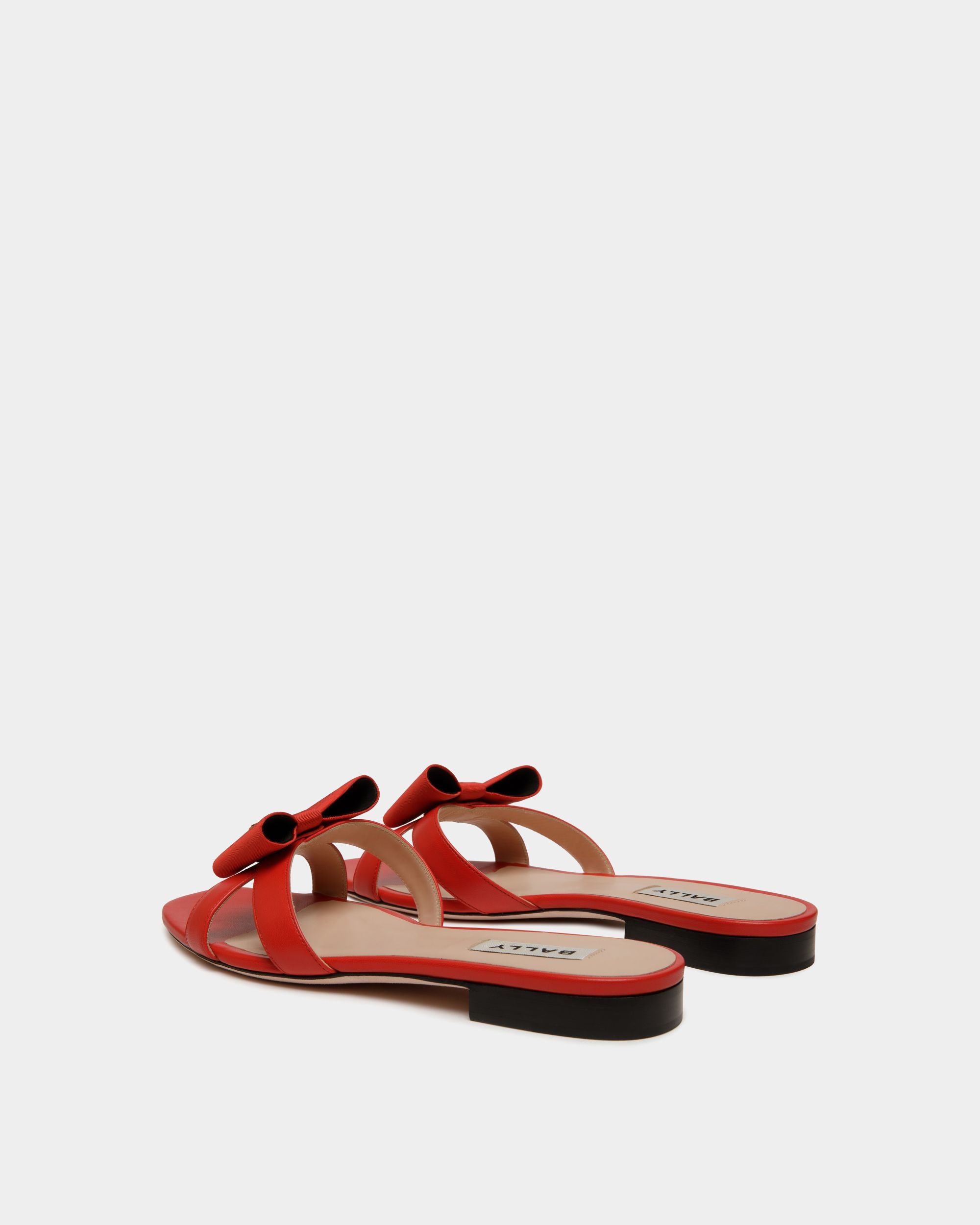 Sandalo Basso B-Bow In Pelle Rossa - Donna - Bally - 04