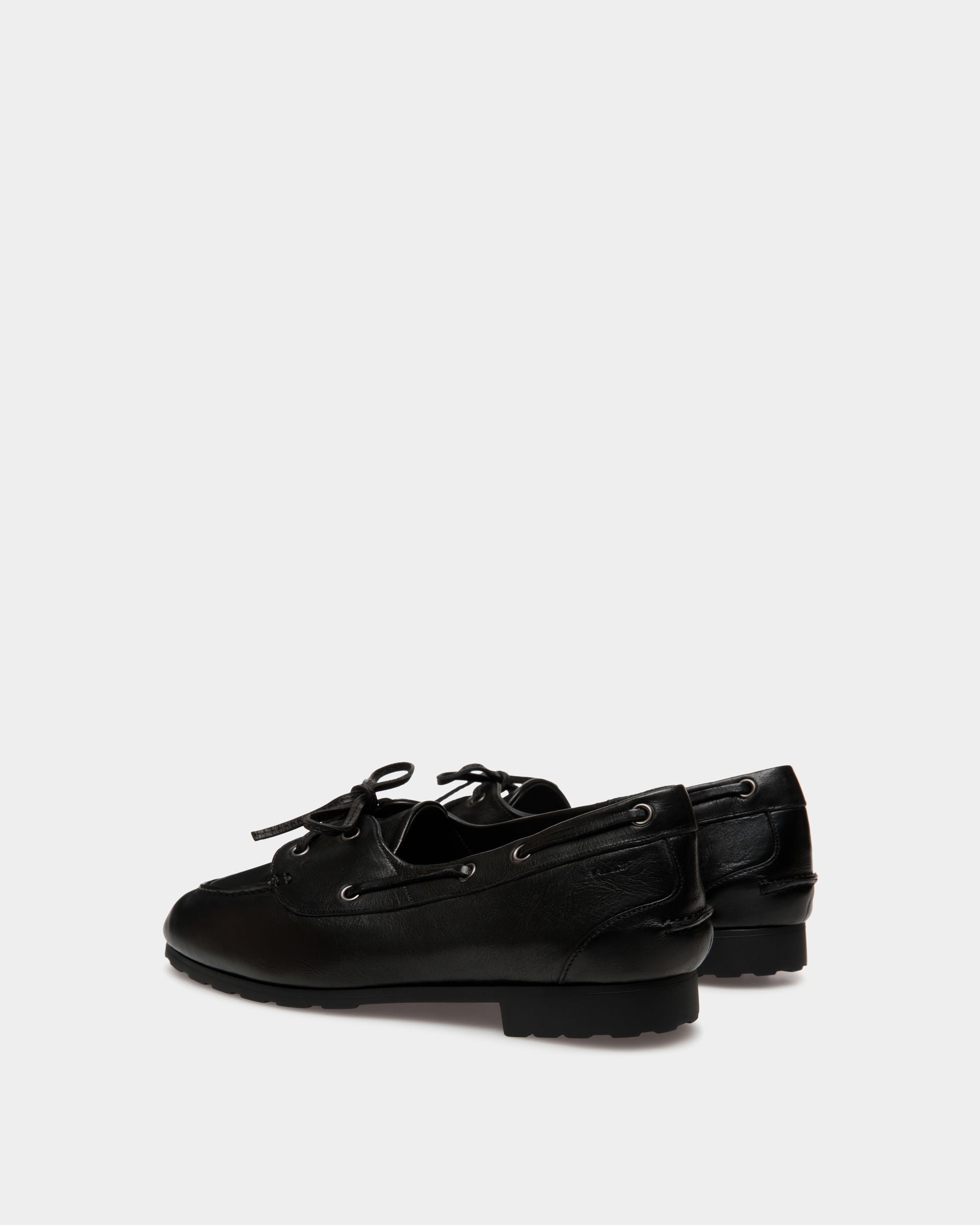 Mocassino Plume In Pelle Nera - Donna - Bally - 04