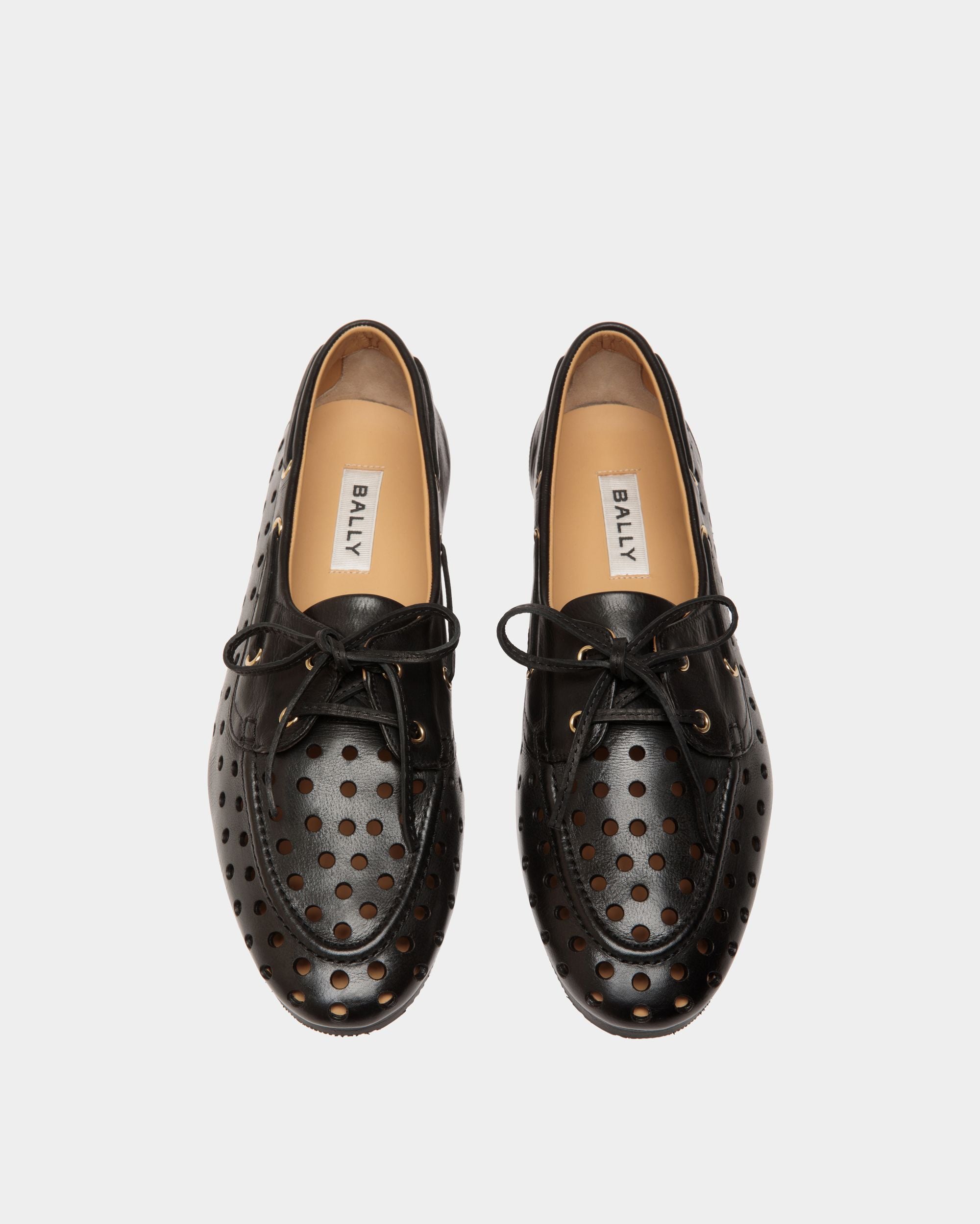 Mocassino Plume In Pelle Nera - Donna - Bally - 05