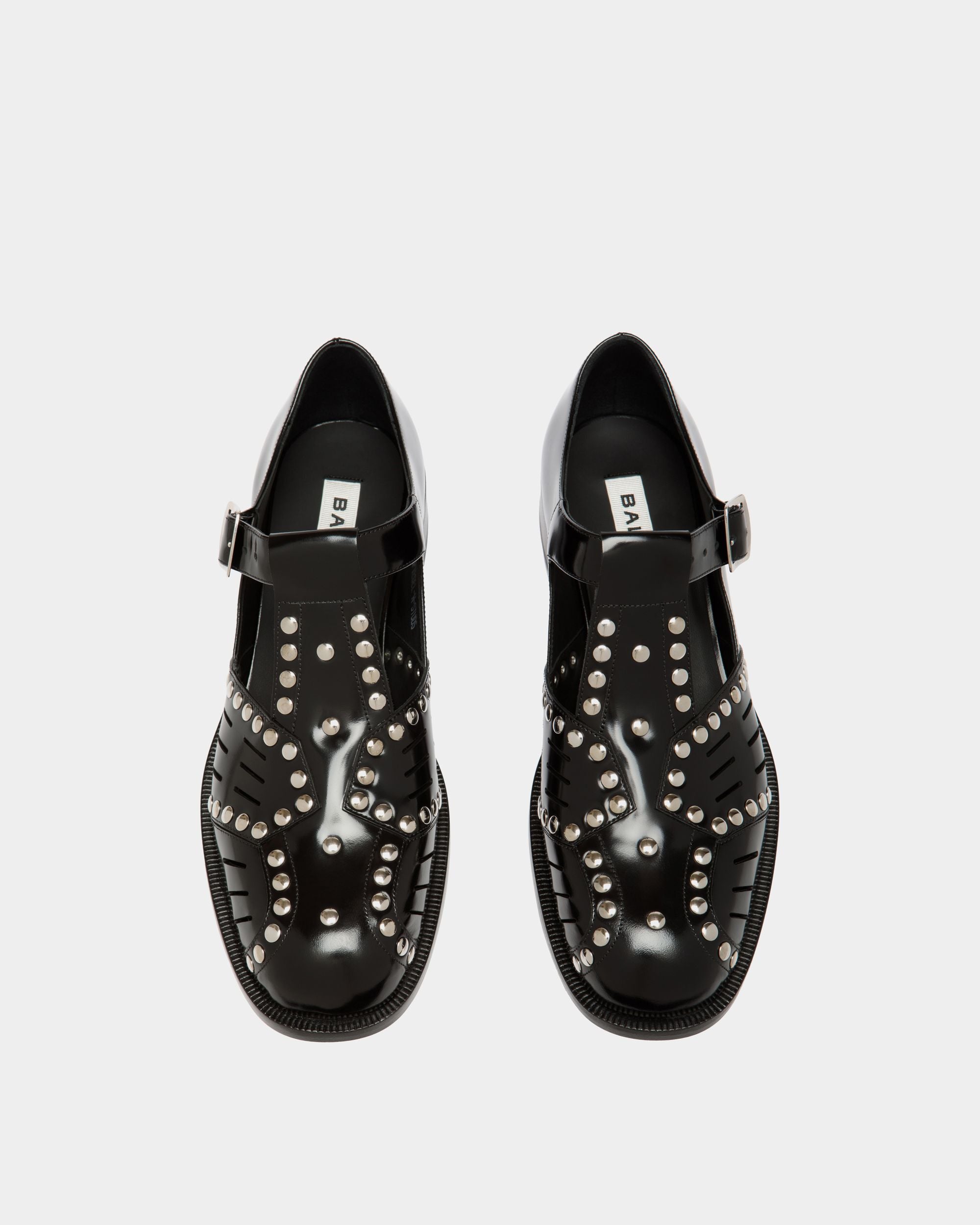 Sandalo Basso Spiegel In Pelle Nera - Donna - Bally - 04