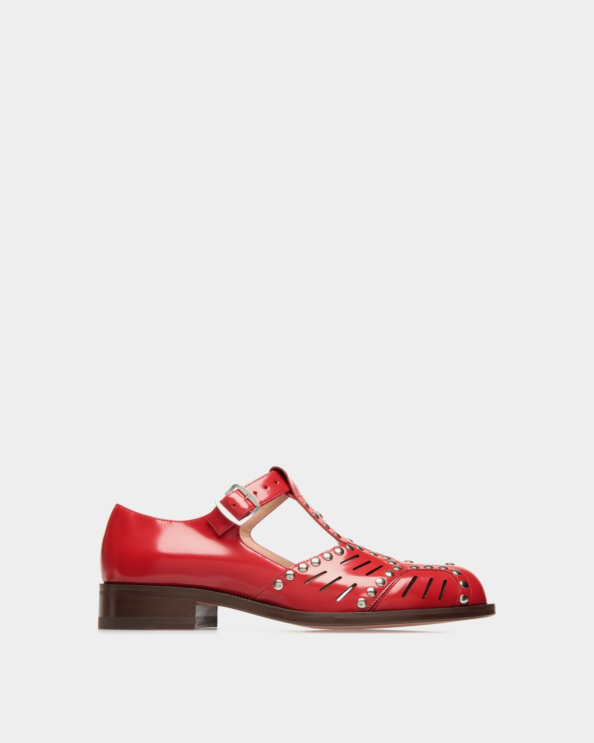 Sandalo Basso Spiegel In Pelle Rossa - Donna - Bally - 01