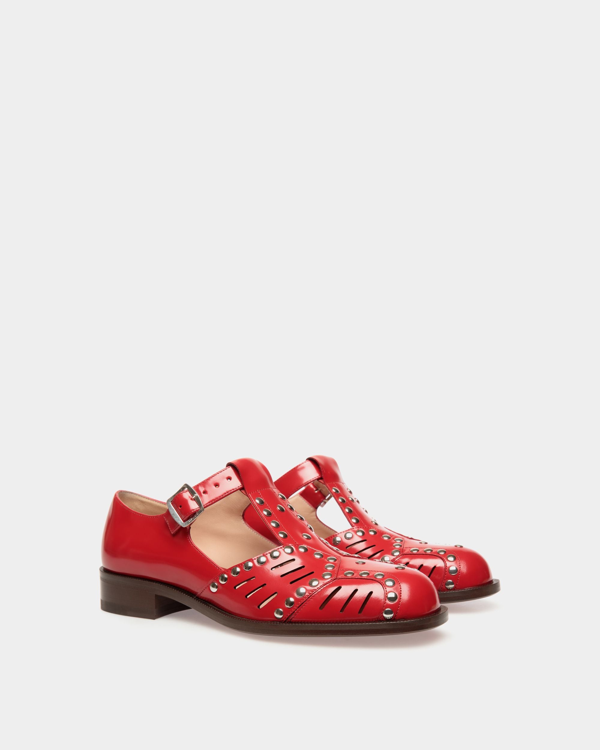 Sandalo Basso Spiegel In Pelle Rossa - Donna - Bally - 02