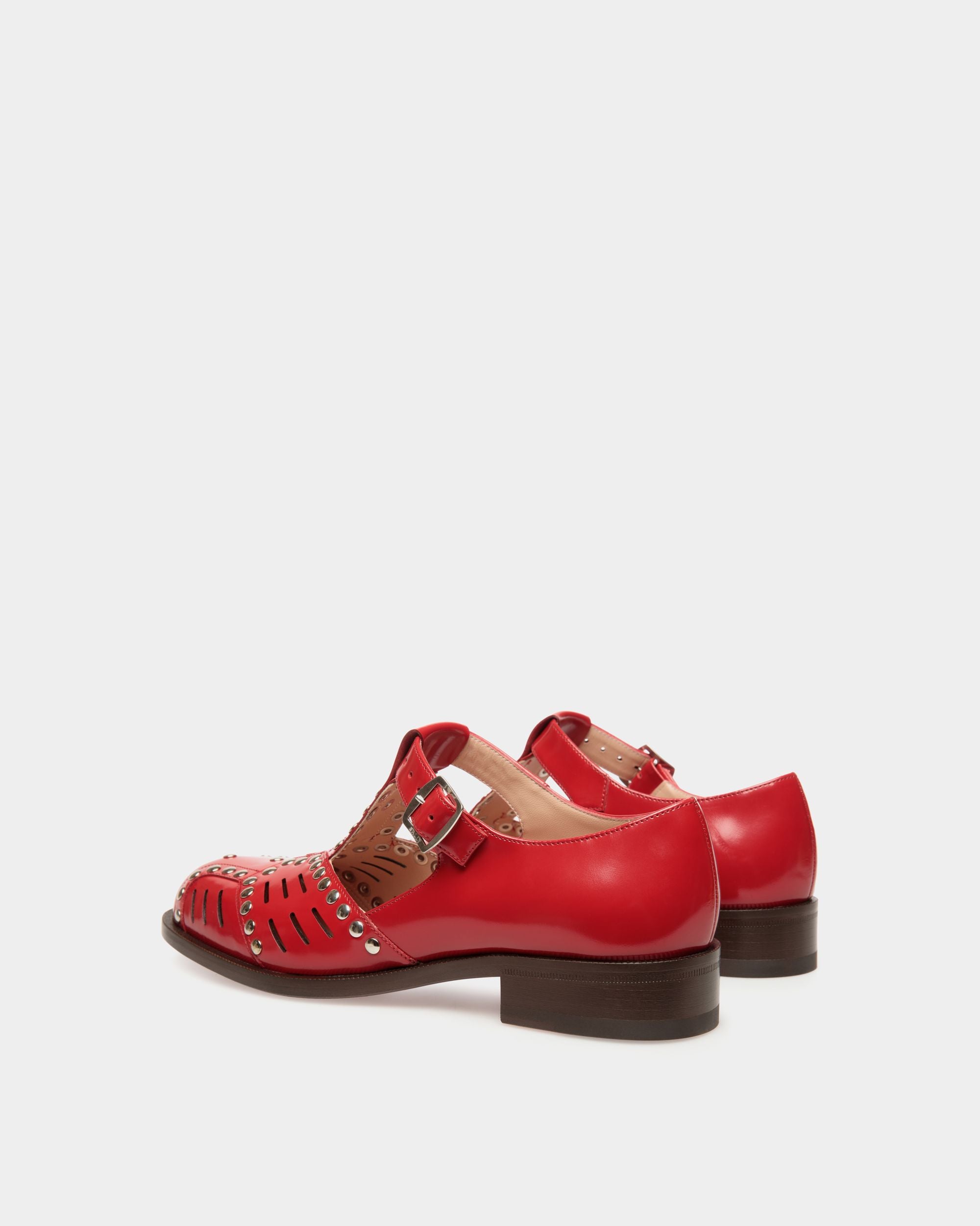 Sandalo Basso Spiegel In Pelle Rossa - Donna - Bally - 03