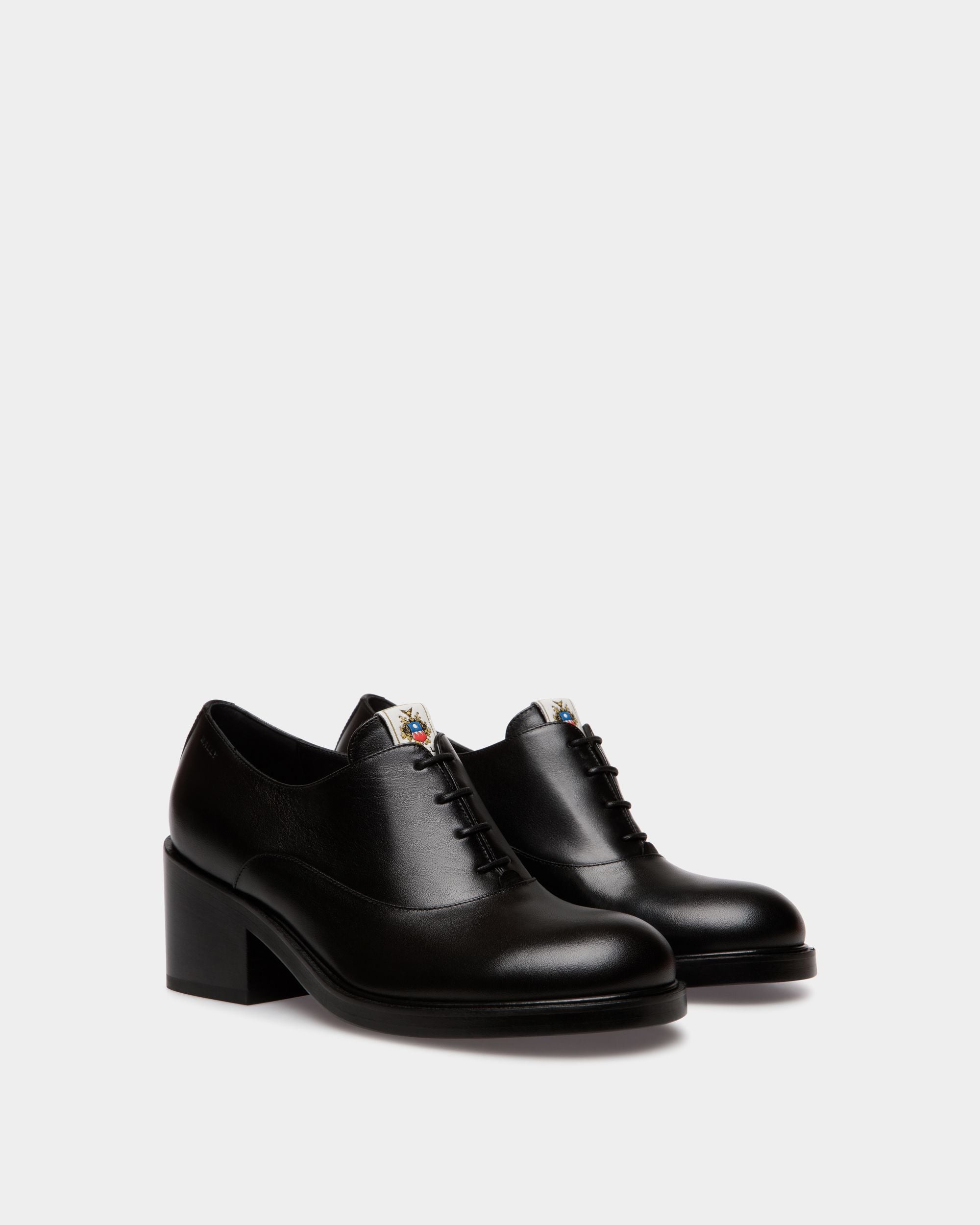 Scarpa Oxford Peggy In Pelle Nera - Donna - Bally - 02