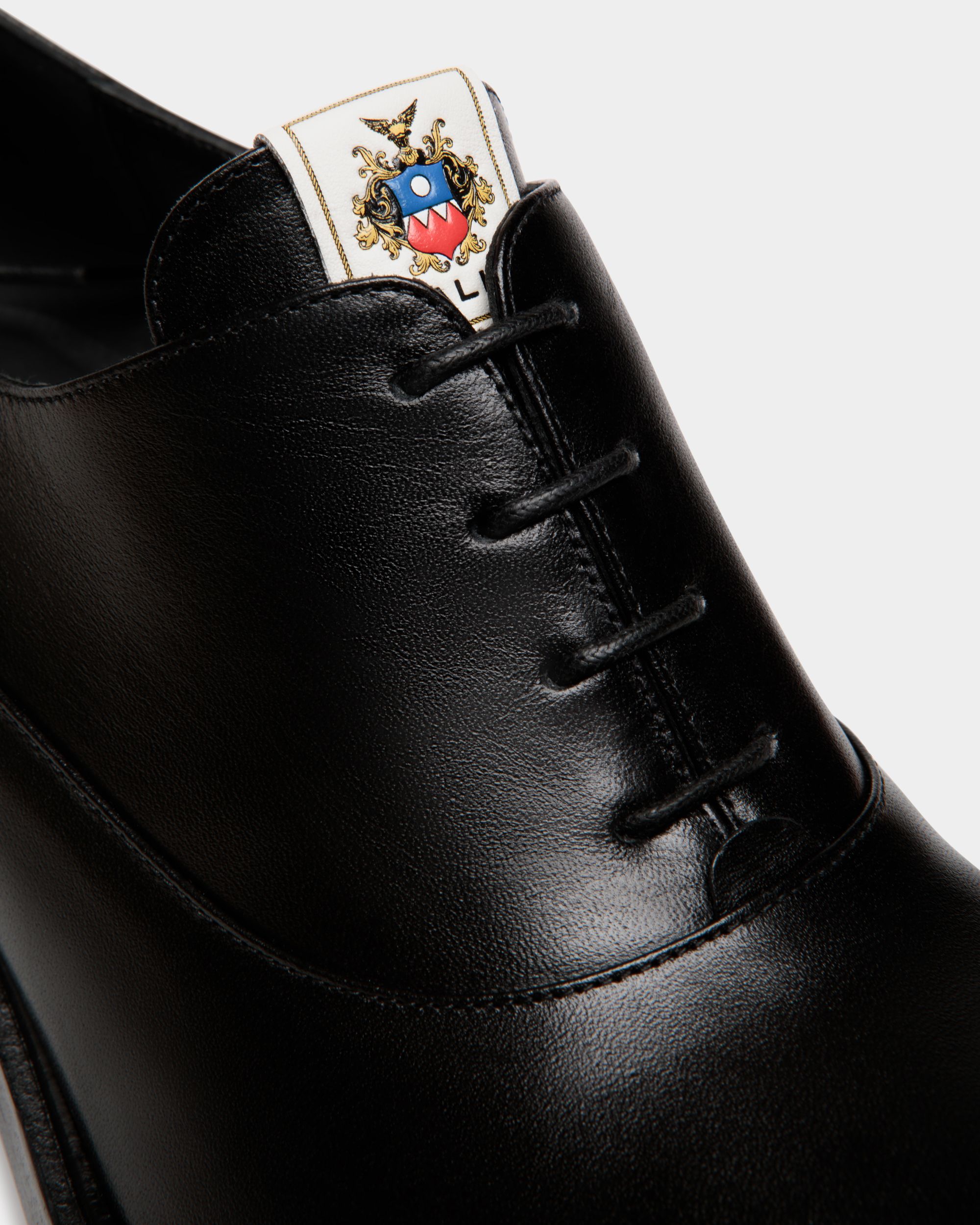 Scarpa Oxford Peggy In Pelle Nera - Donna - Bally - 05