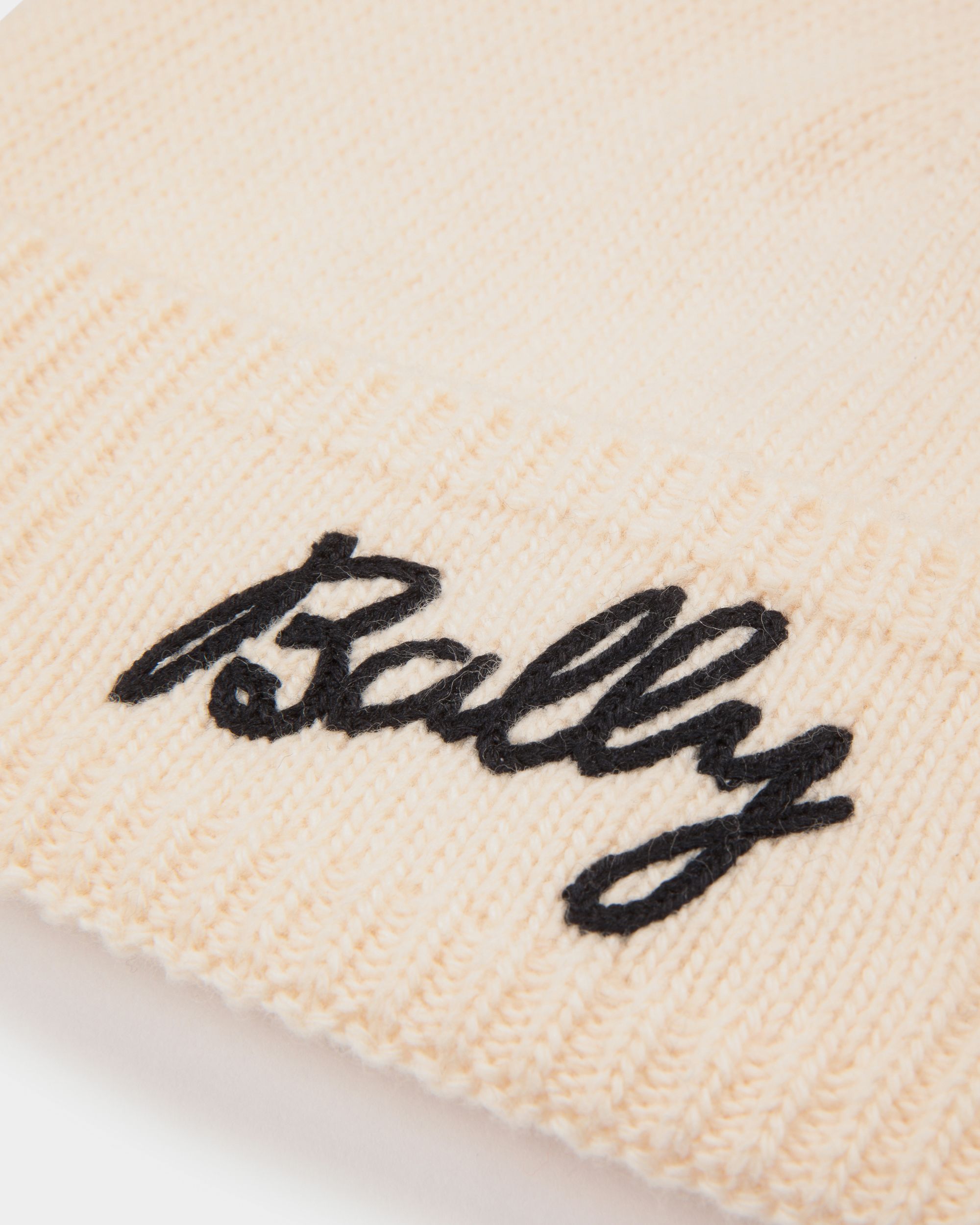Berretto In Lana Avorio Con Logo - Donna - Bally - 02
