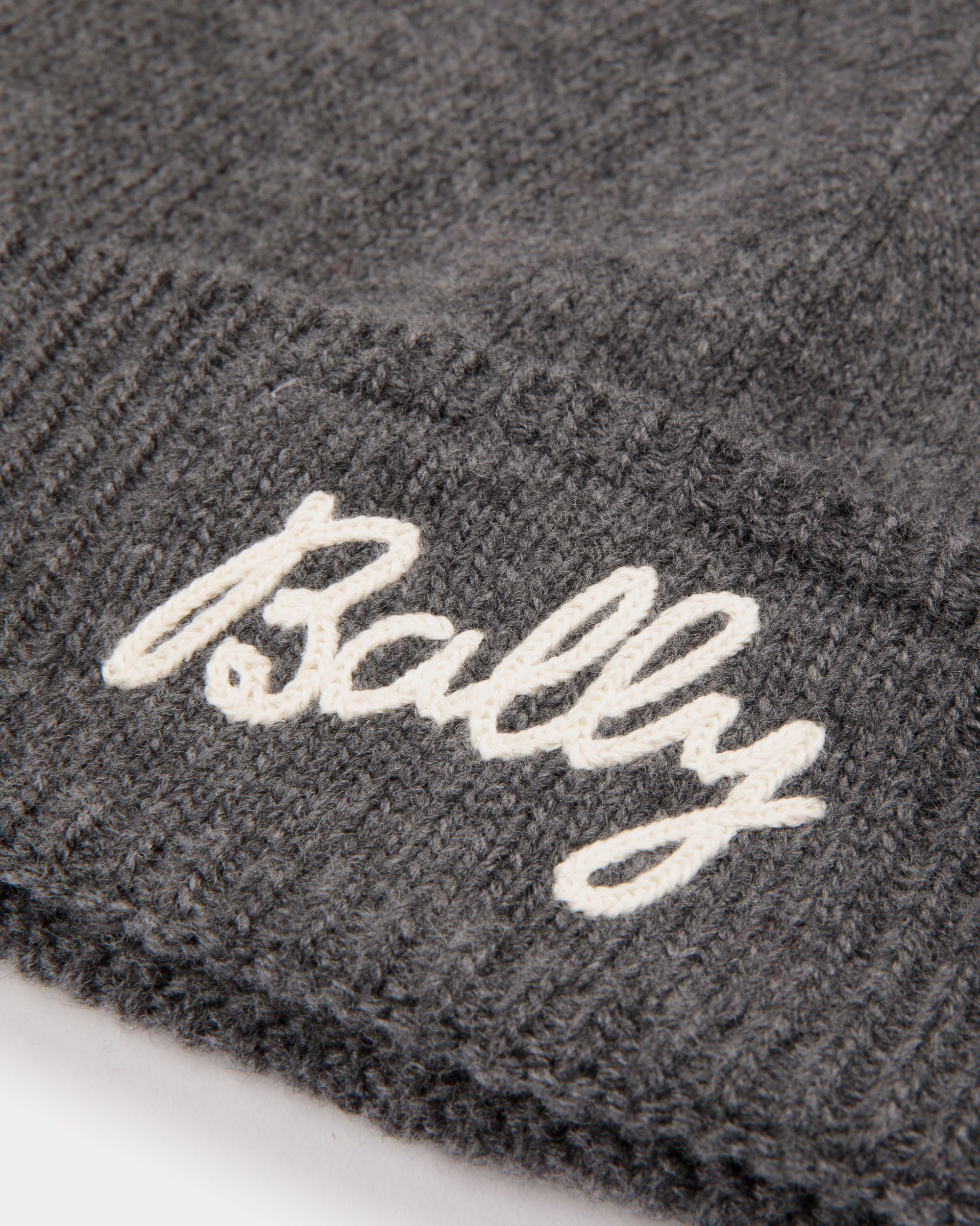 Berretto In Lana Grigia Con Logo - Donna - Bally - 02