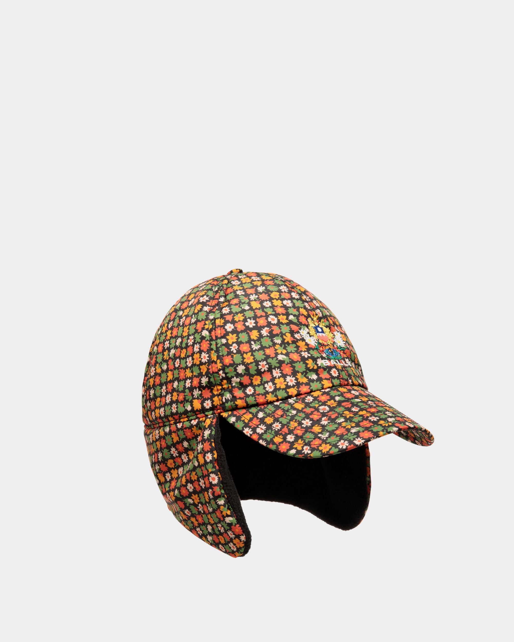 Cappello Aviator Winter Capsule In Nylon Riciclato Multicolore Con Ricamo Alpine Flowers - Donna - Bally - 01