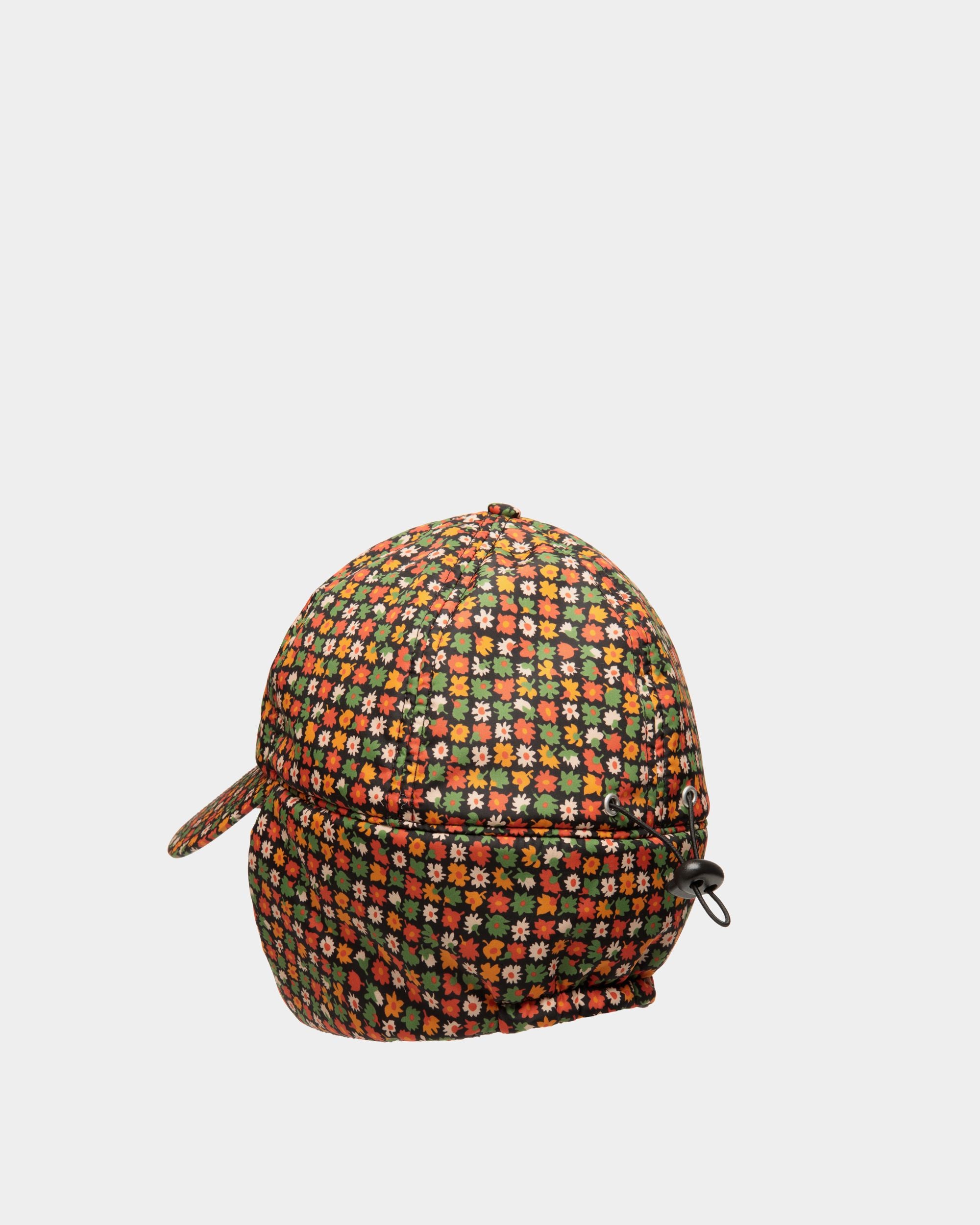 Cappello Aviator Winter Capsule In Nylon Riciclato Multicolore Con Ricamo Alpine Flowers - Donna - Bally - 03