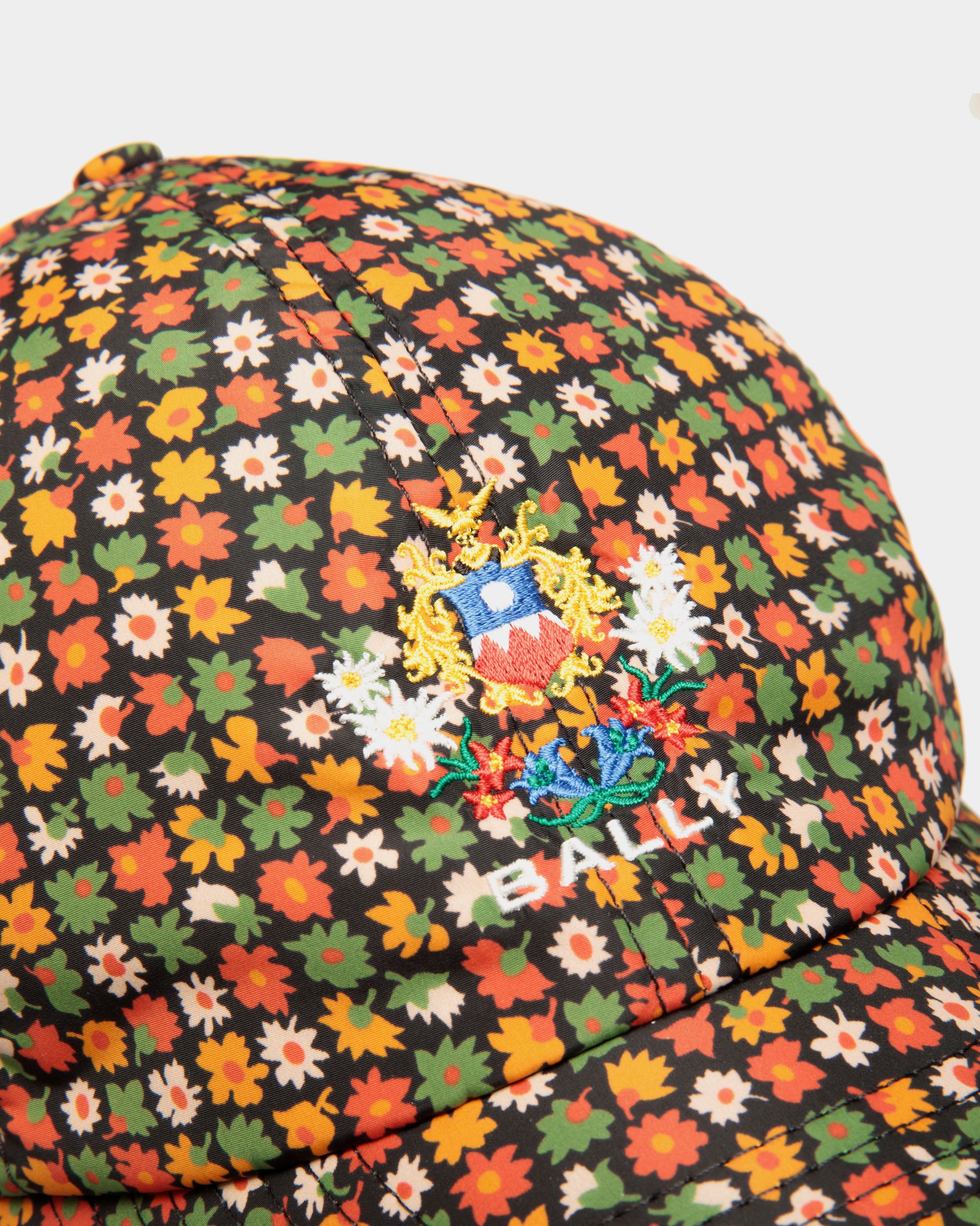 Cappello Aviator Winter Capsule In Nylon Riciclato Multicolore Con Ricamo Alpine Flowers - Donna - Bally - 04