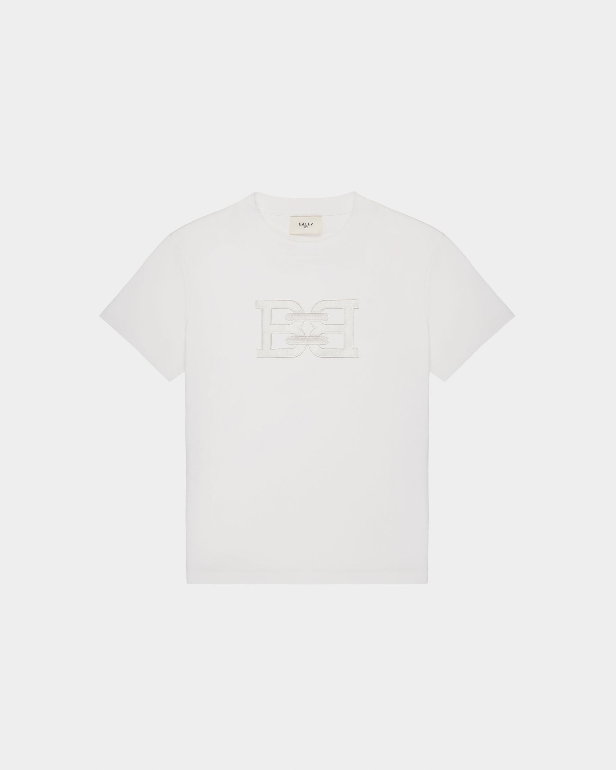 T-Shirt B-Chain In Cotone Biologico Bianco - Donna - Bally - 01