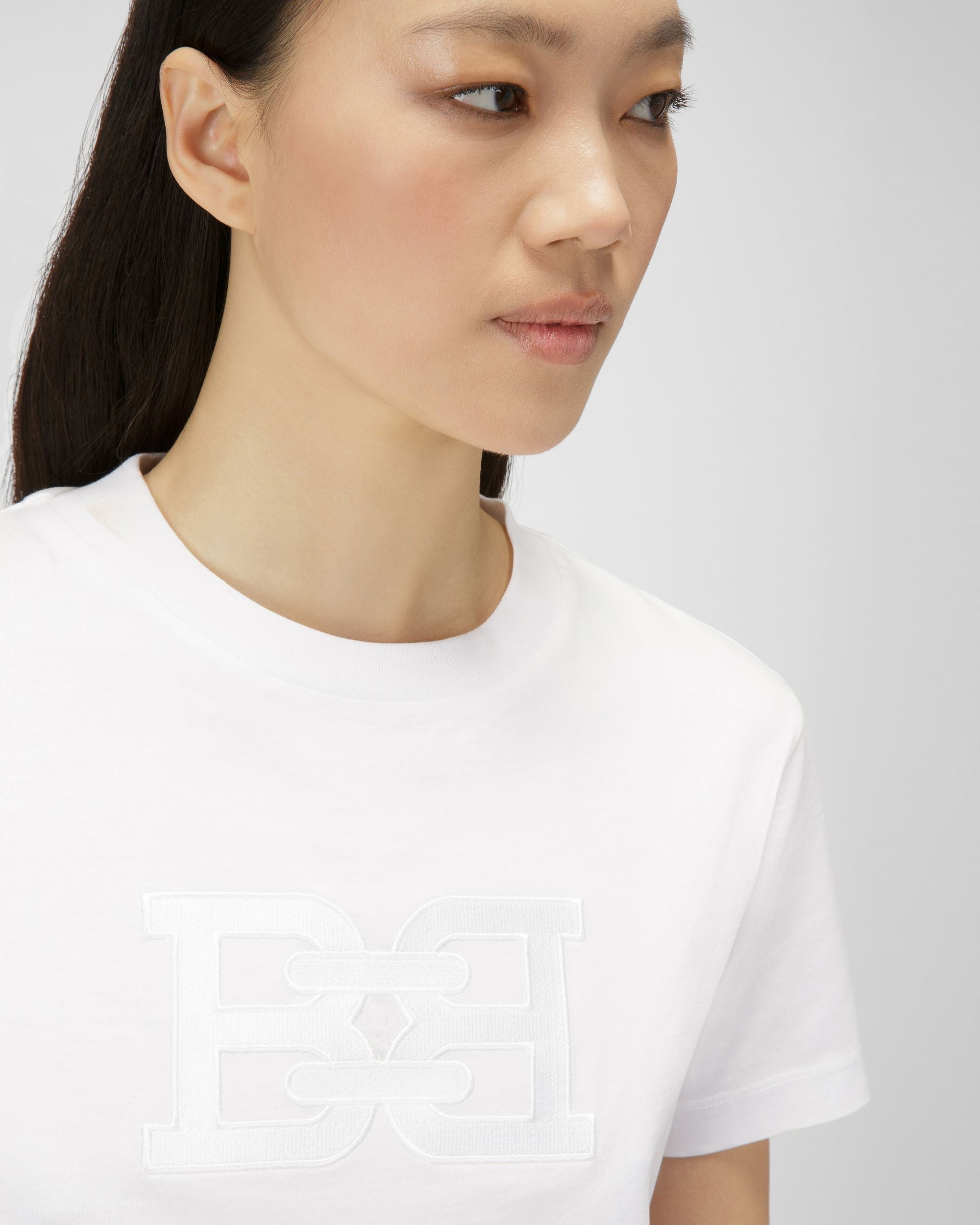 T-Shirt B-Chain In Cotone Biologico Bianco - Donna - Bally - 02