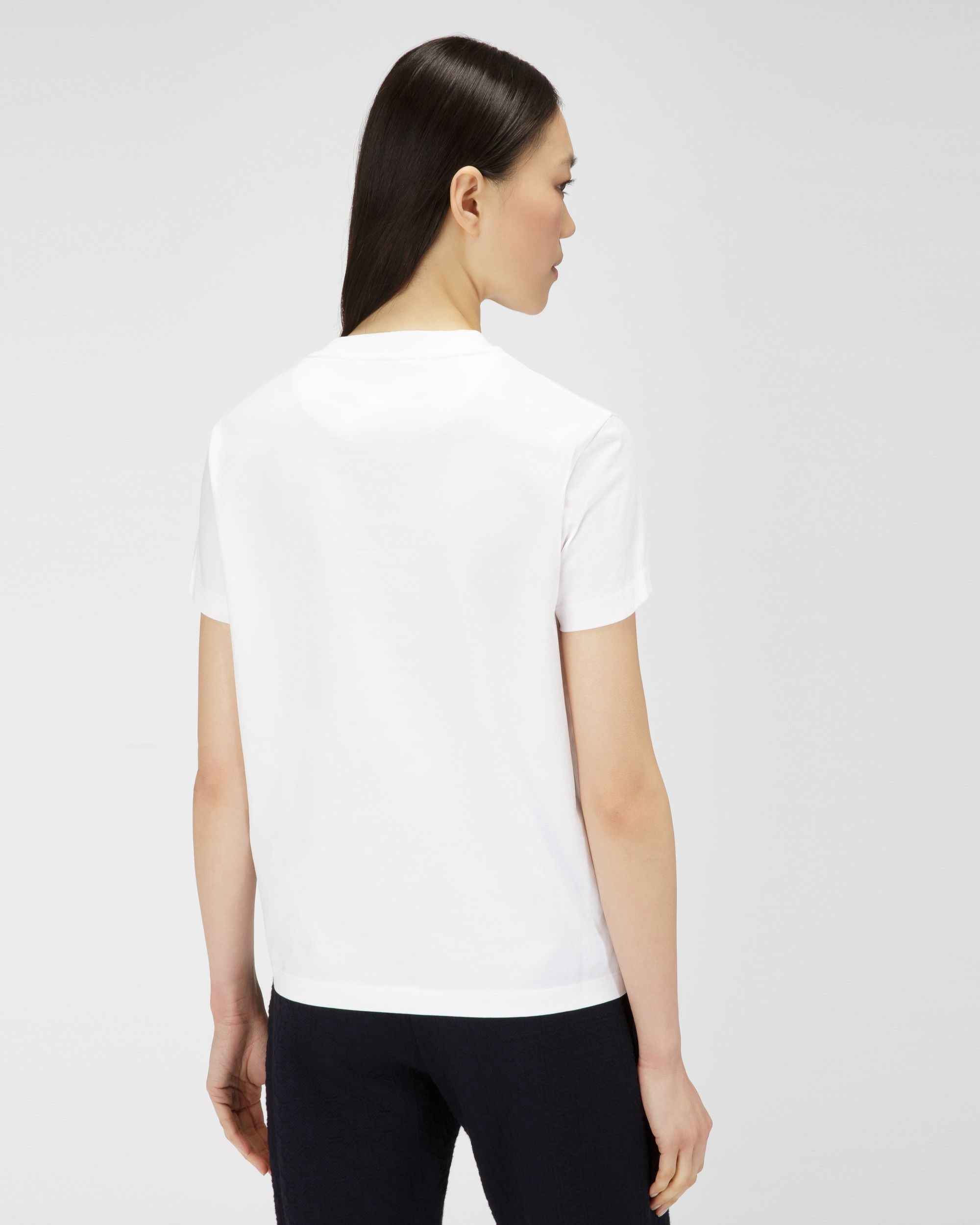 T-Shirt B-Chain In Cotone Biologico Bianco - Donna - Bally - 03