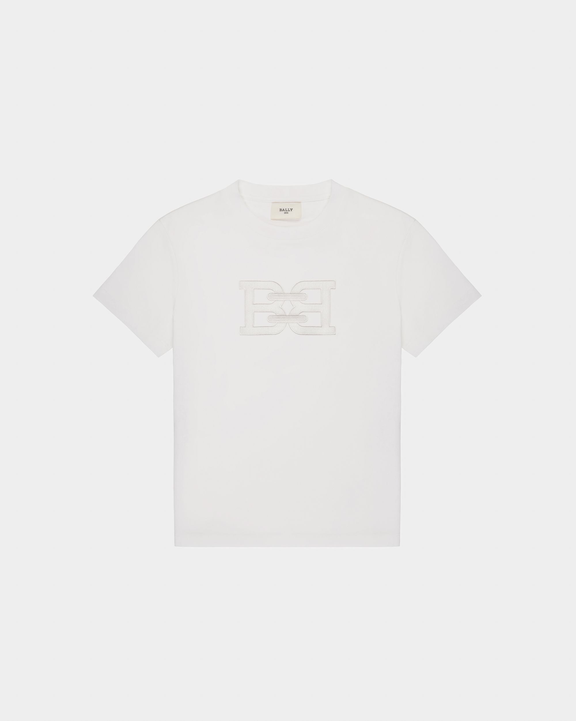 T-Shirt B-Chain In Cotone Biologico Bianco - Donna - Bally - 04