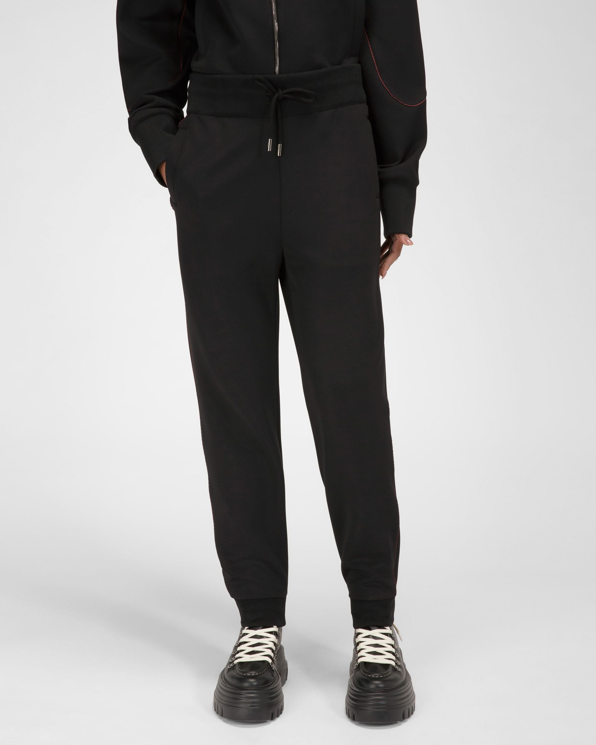 Pantaloni In Felpa Con Profili A Contrasto - Donna - Bally - 01