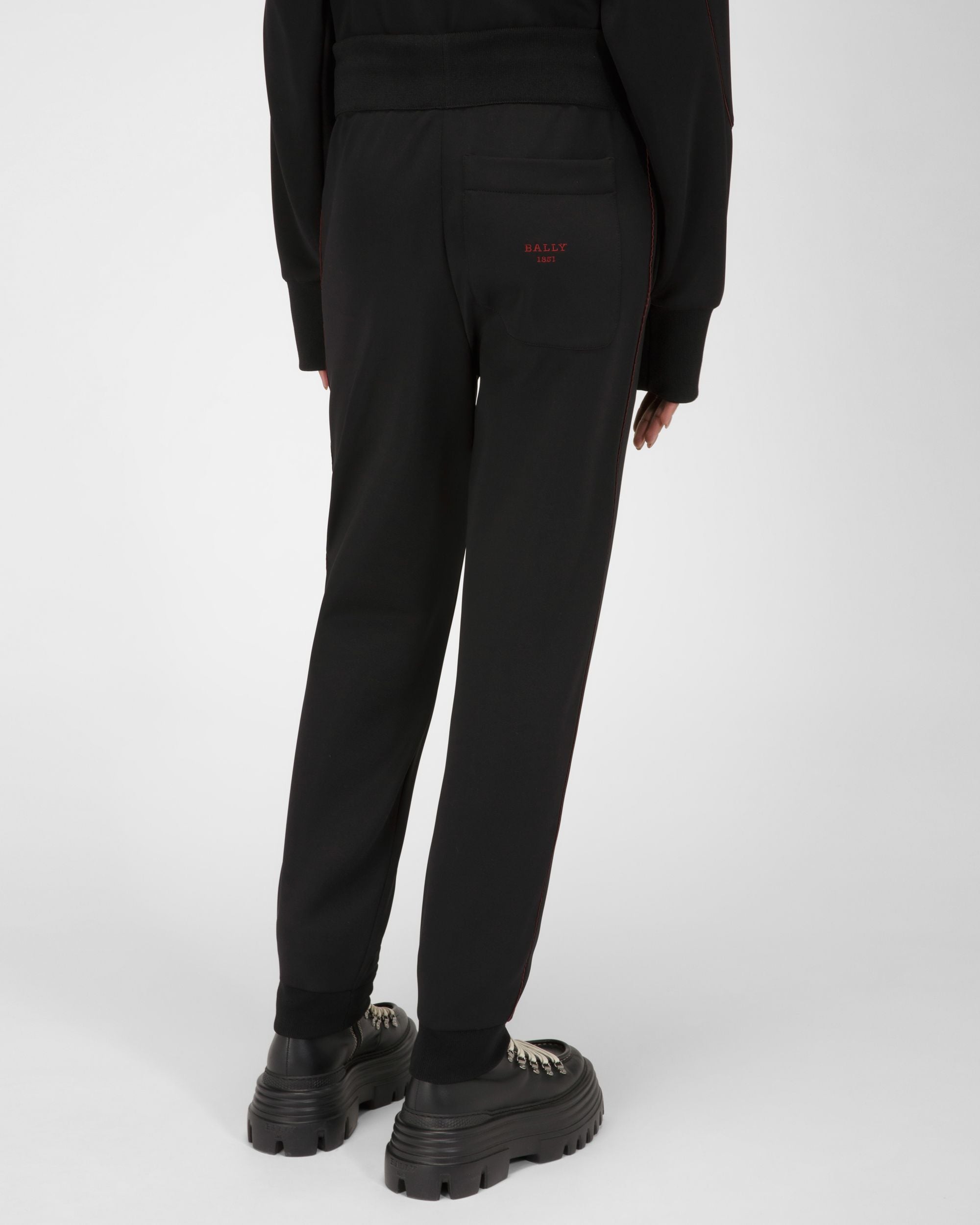 Pantaloni In Felpa Con Profili A Contrasto - Donna - Bally - 03