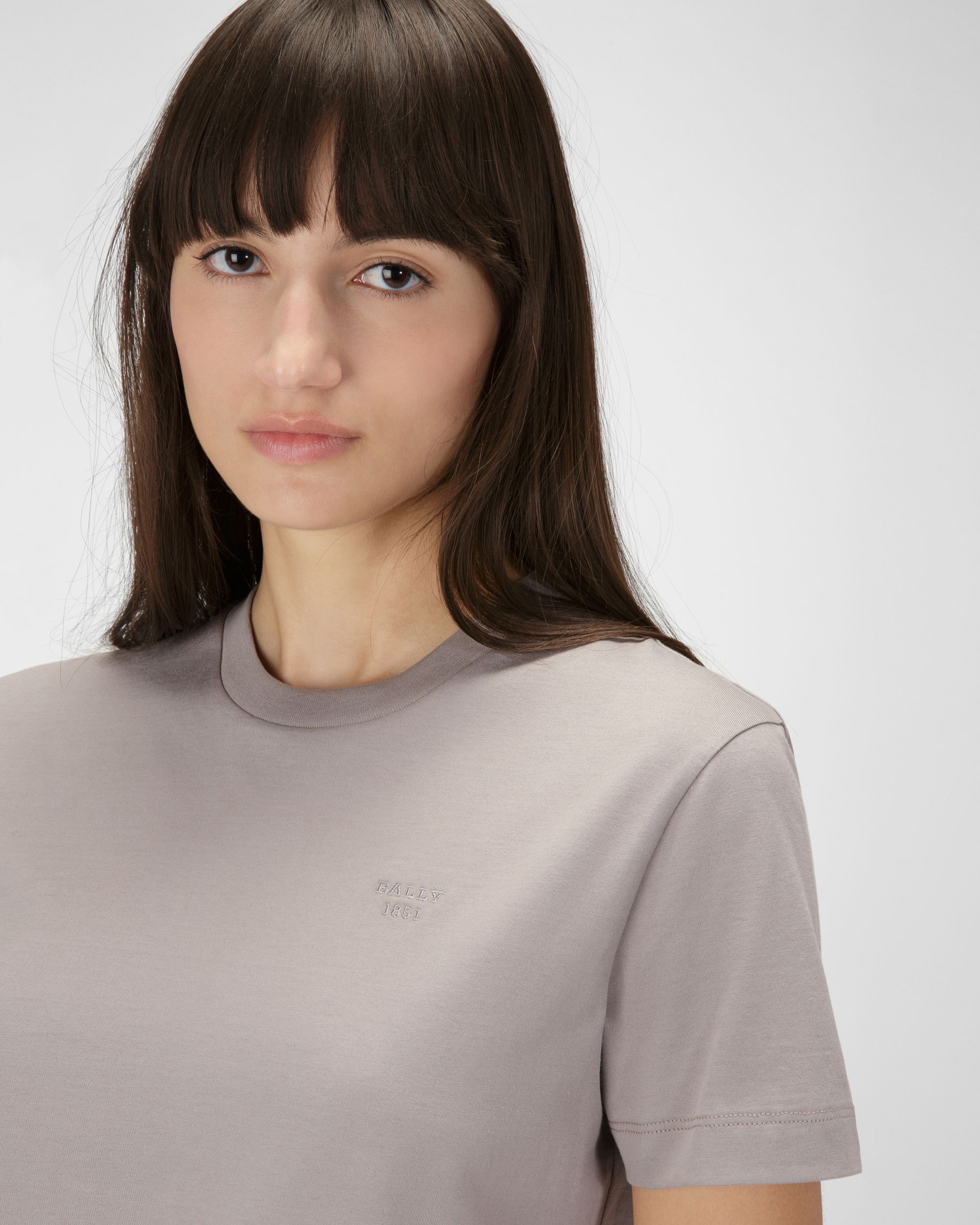 T-Shirt Con Logo Ricamato - Donna - Bally - 02