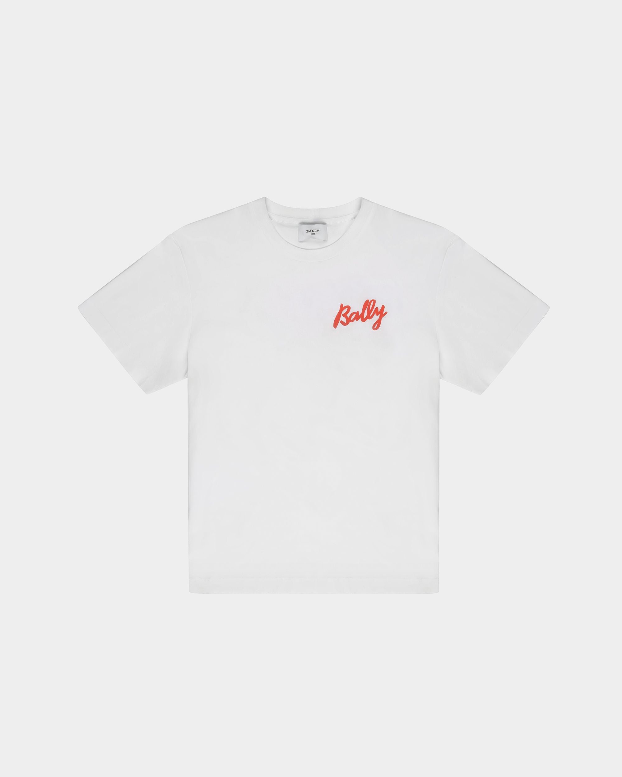 T-Shirt In Cotone Bianco - Donna - Bally - 01