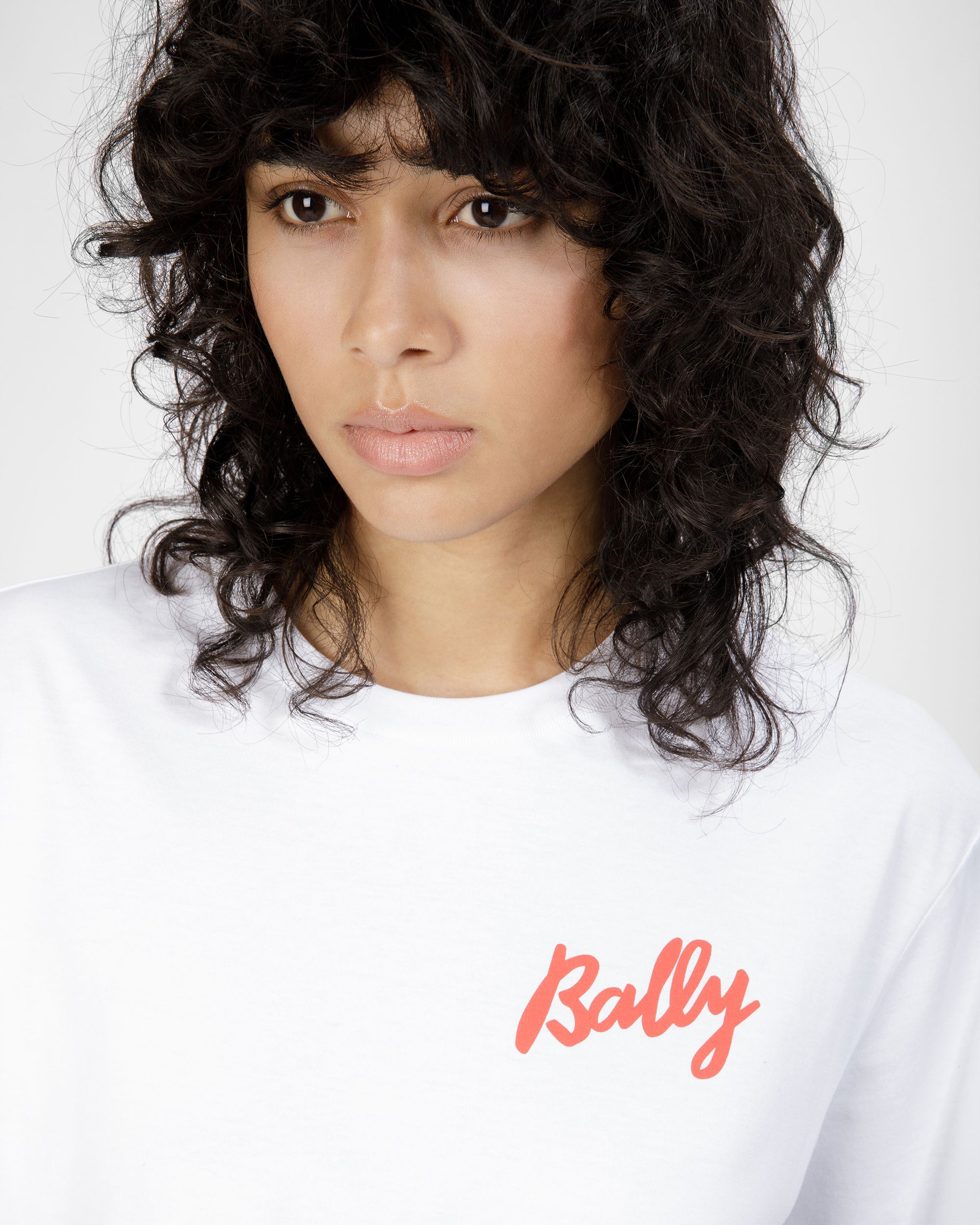 T-Shirt In Cotone Bianco - Donna - Bally - 04