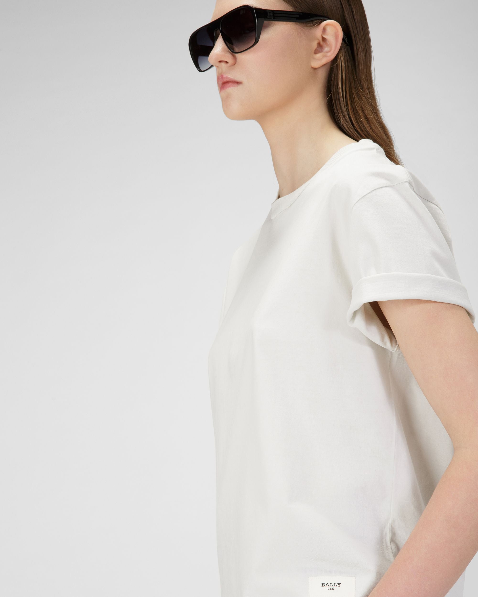 T-Shirt In Cotone Con Logo - Donna - Bally - 02