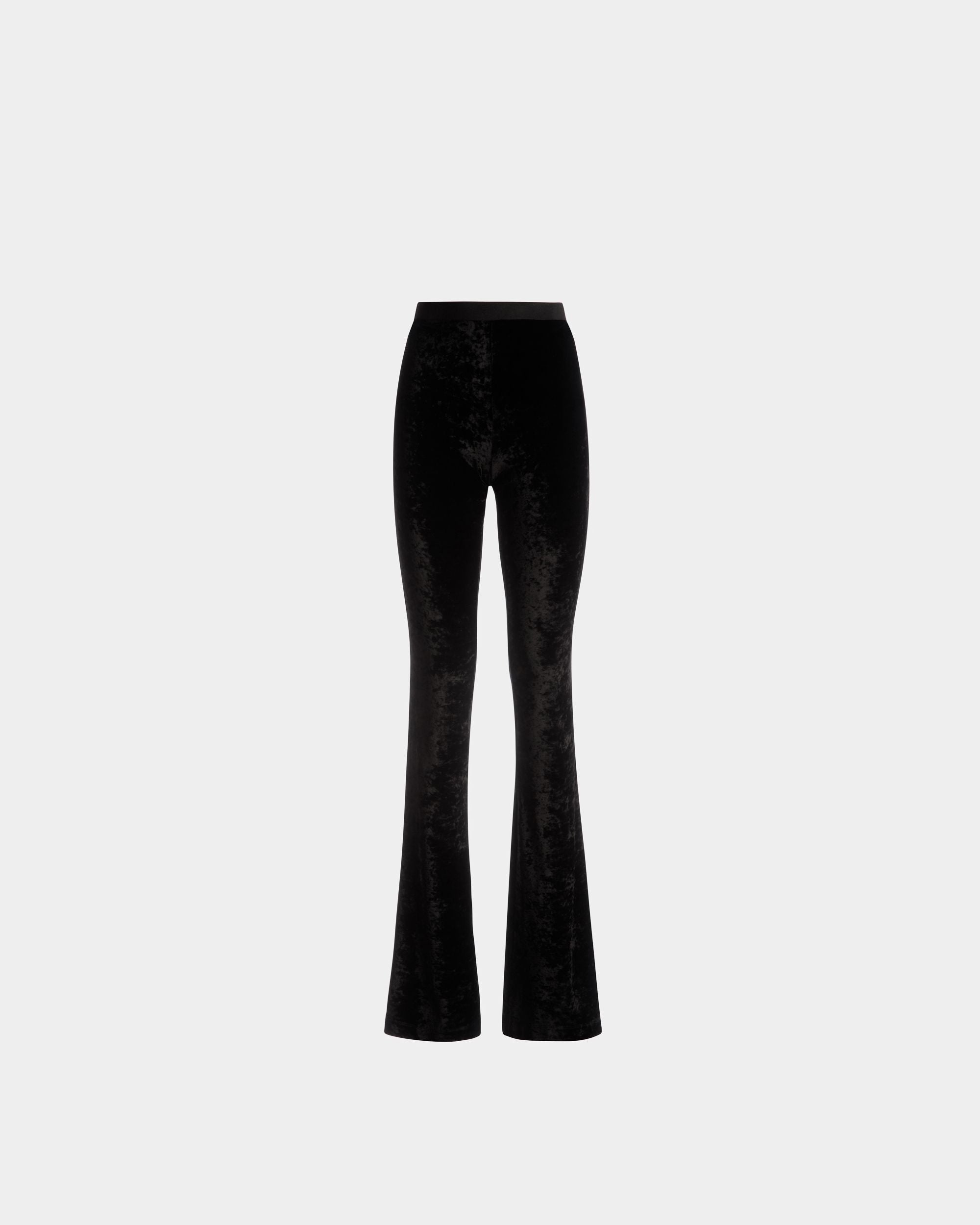 Pantalone A Trombetta In Velluto Nero - Donna - Bally - 01