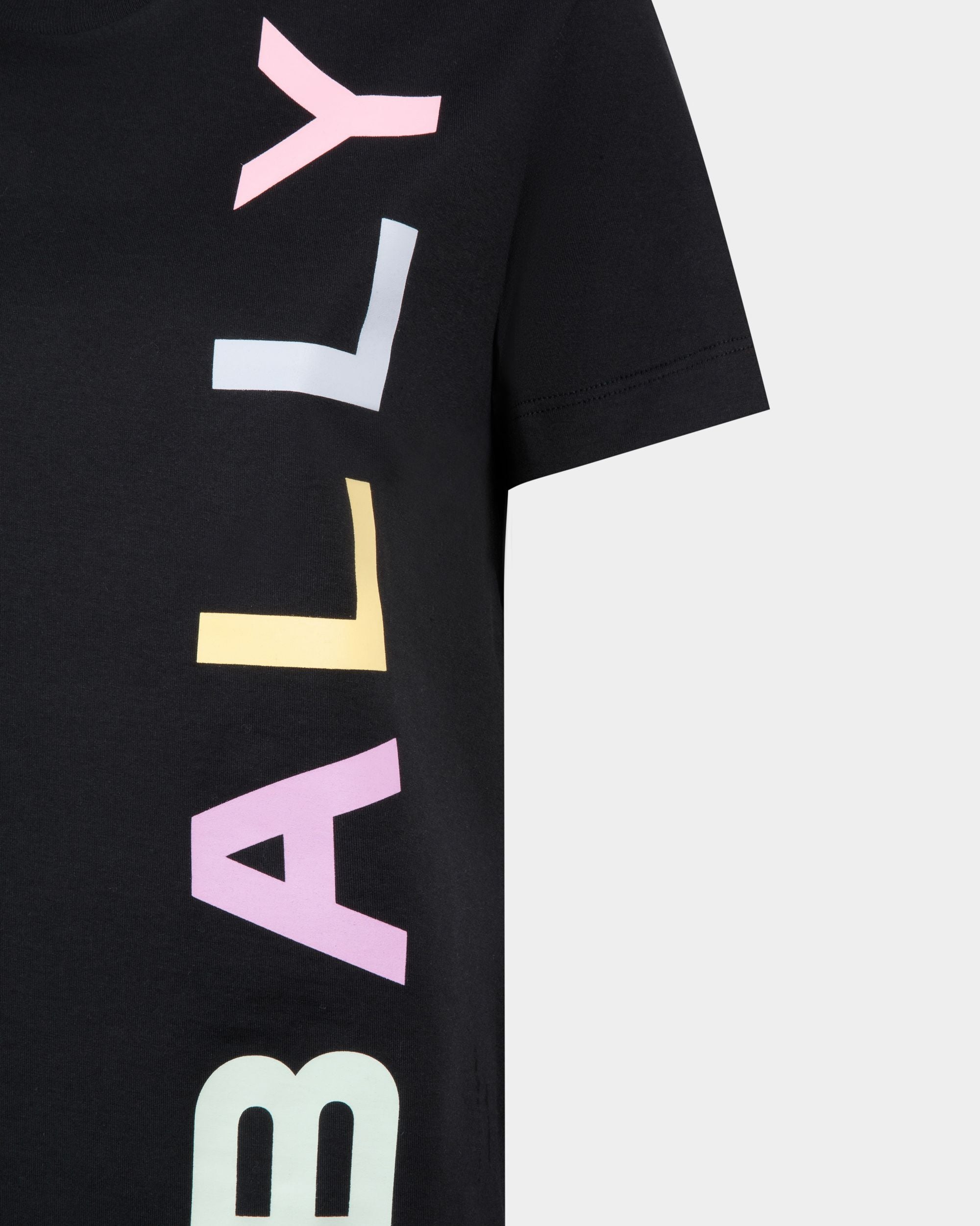 T-Shirt In Cotone Blu Scuro - Donna - Bally - 02
