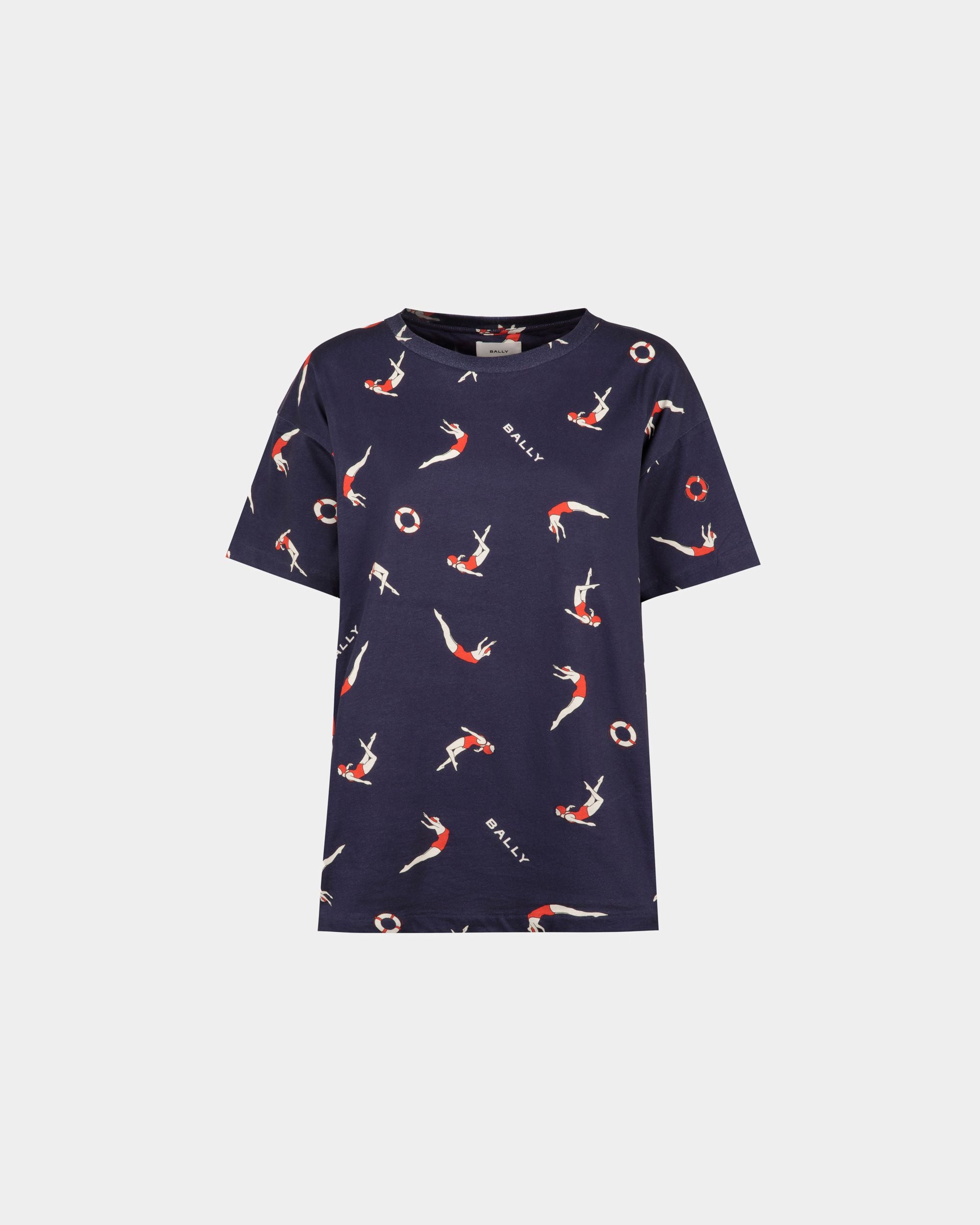 T-Shirt In Cotone Con Stampa - Donna - Bally - 01