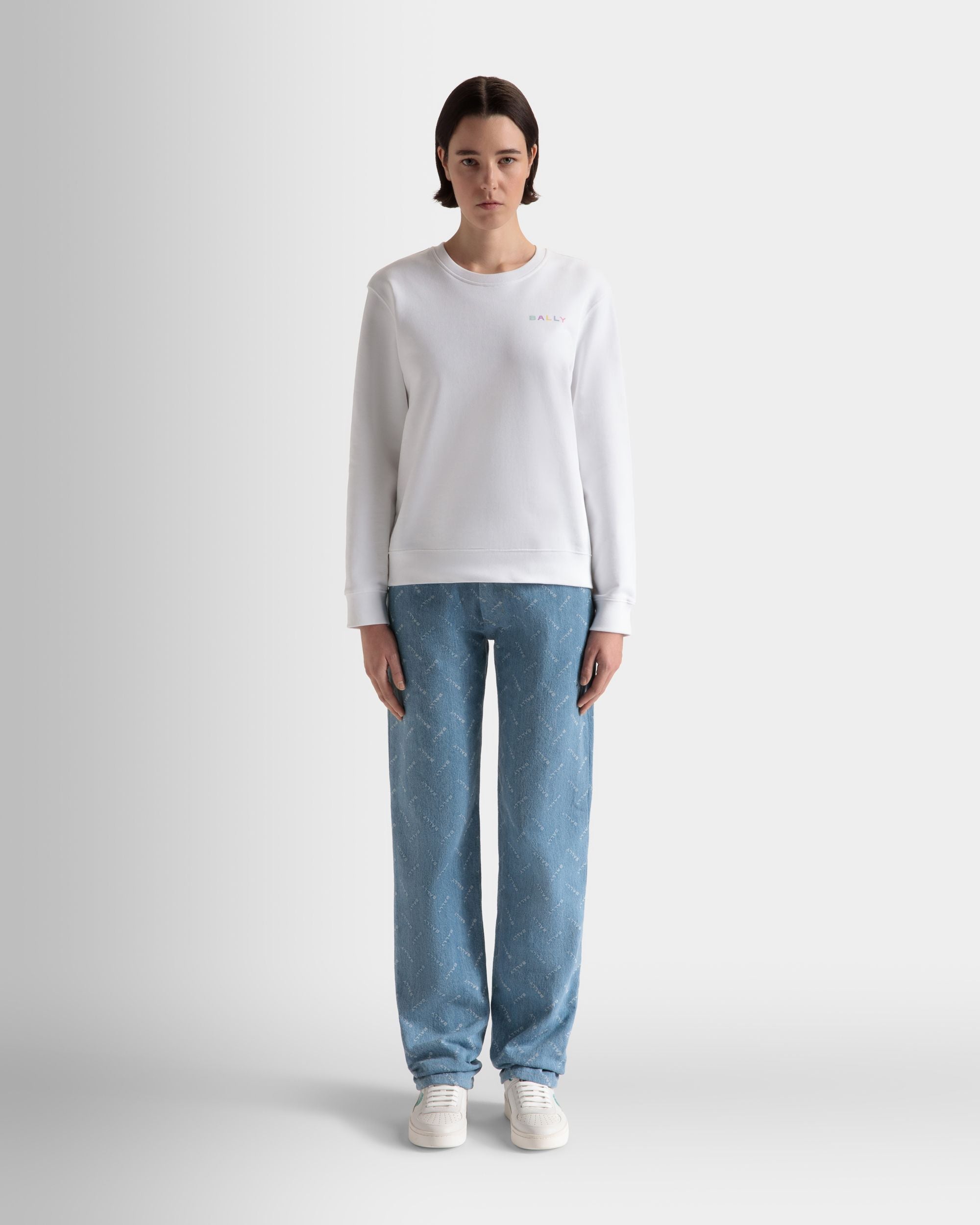 Maglione Girocollo In Cotone Bianco - Donna - Bally - 02
