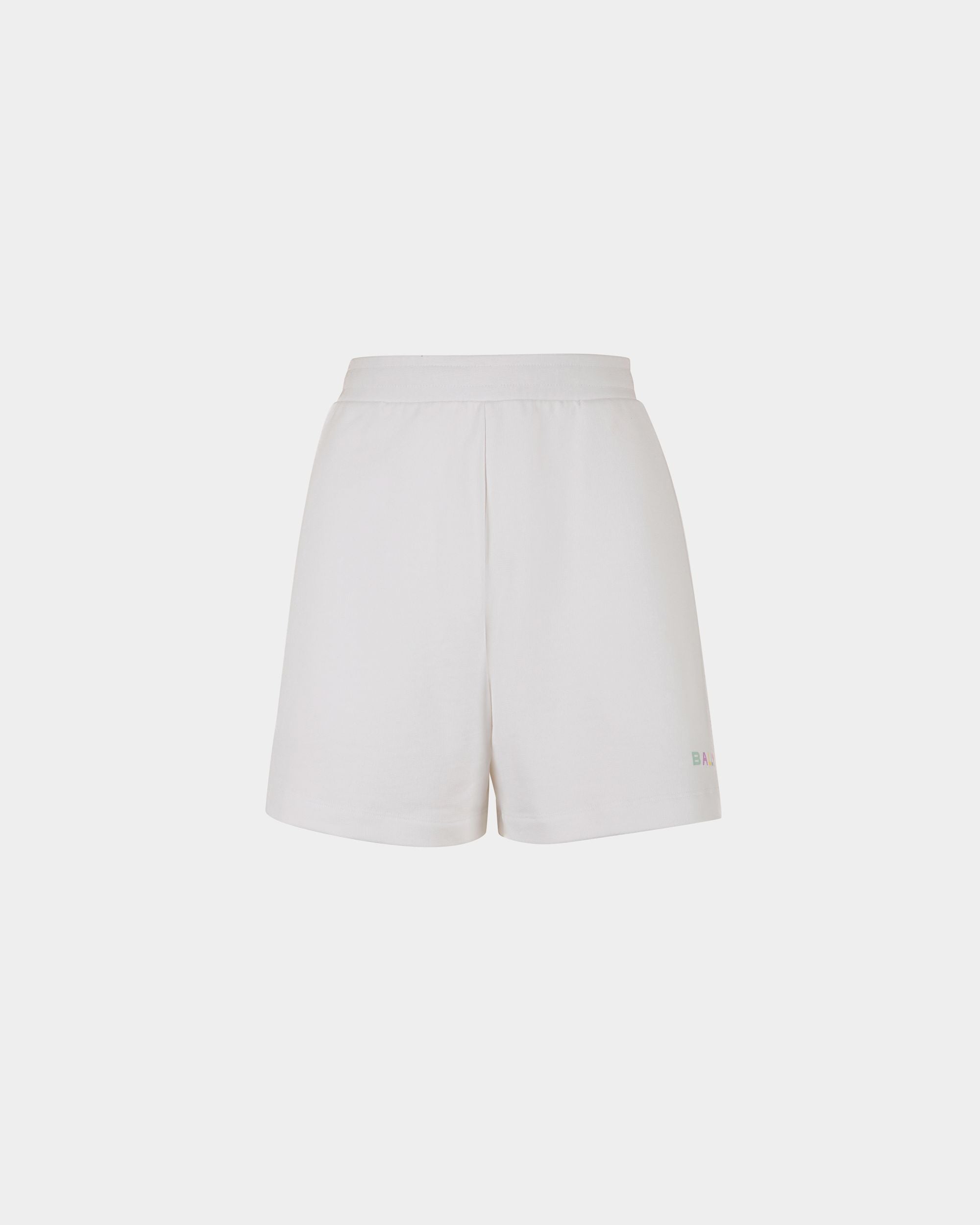 Shorts In Felpa Di Cotone Bianco - Donna - Bally - 01