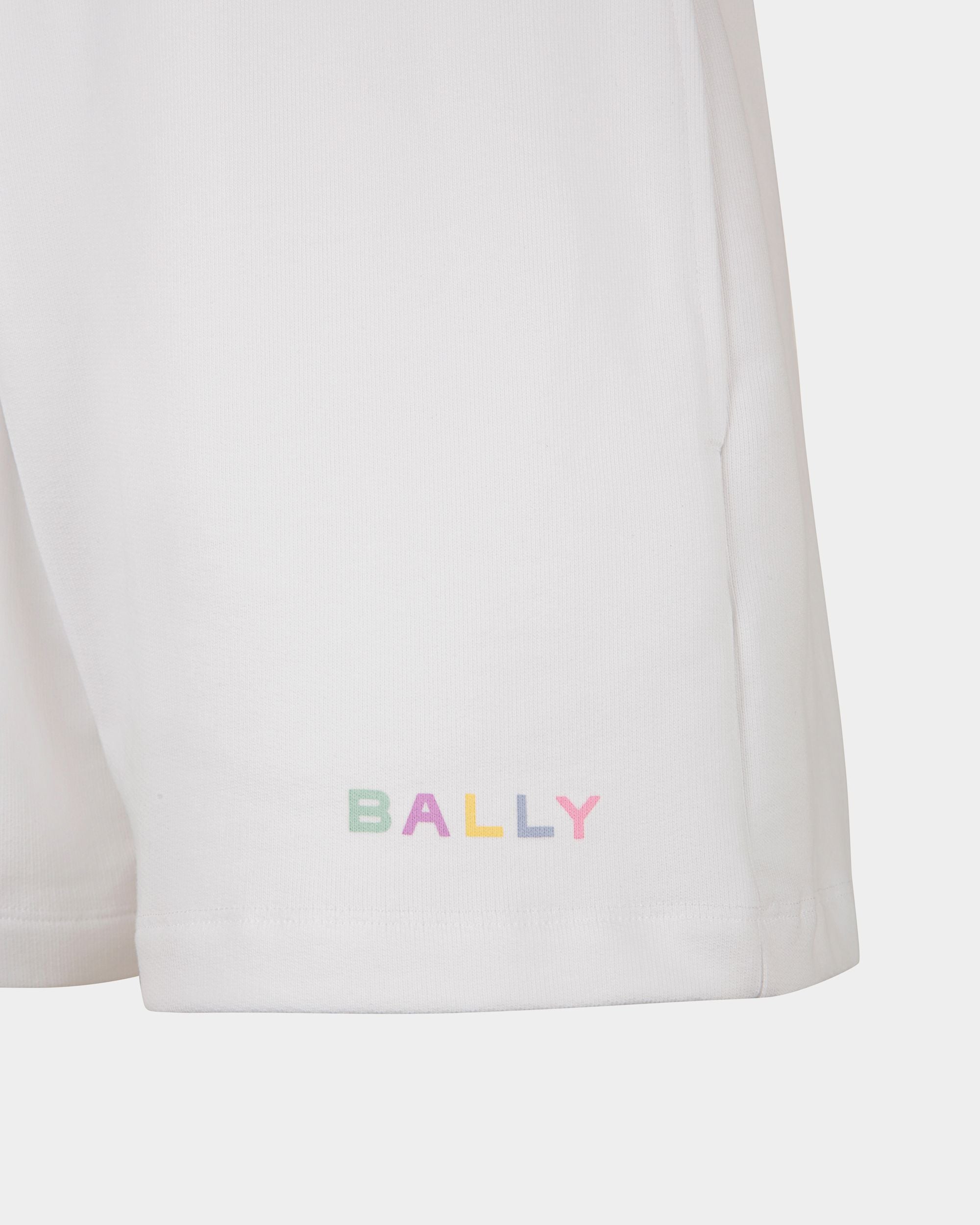 Shorts In Felpa Di Cotone Bianco - Donna - Bally - 02
